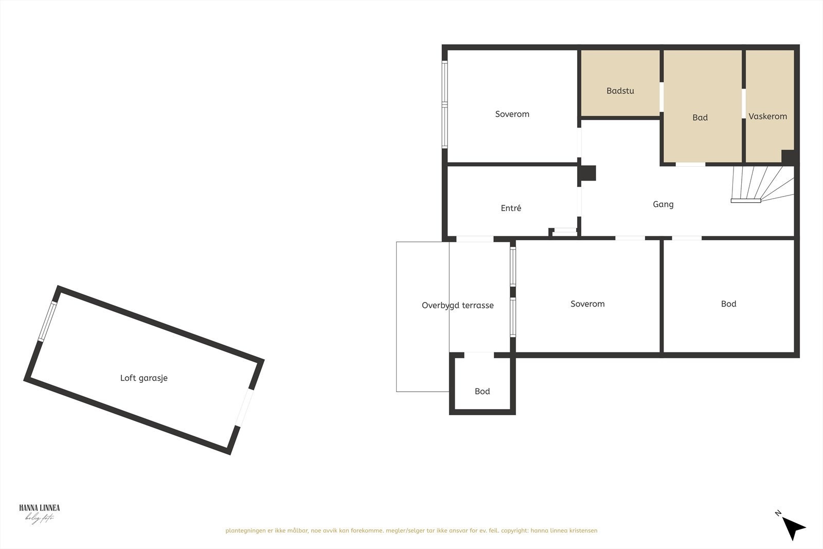 Plantegning 1. etasje Galleribilde