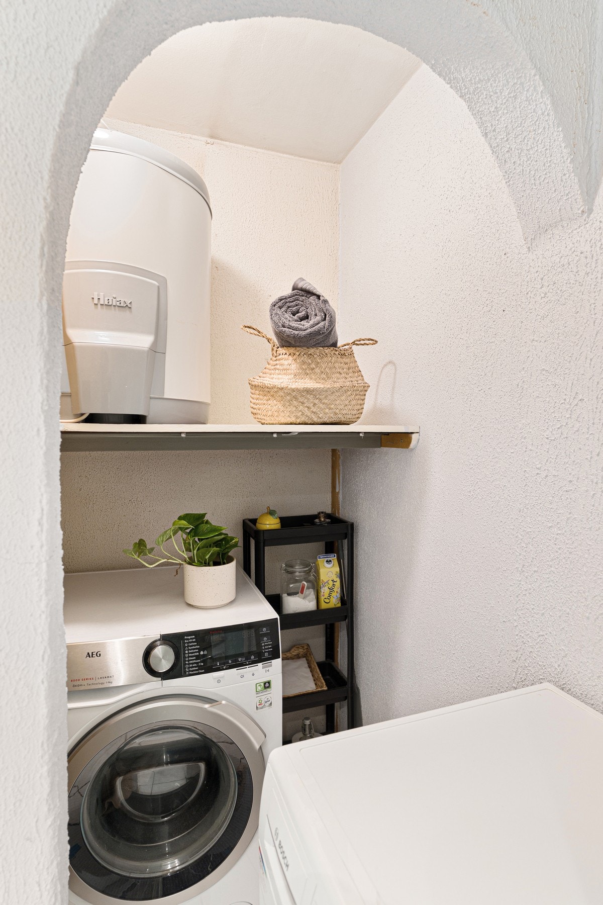 Badet har en egen sone for vaskemaskin Galleribilde