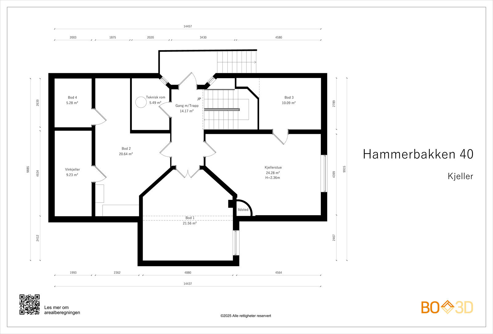 Plantegning kjeller Galleribilde