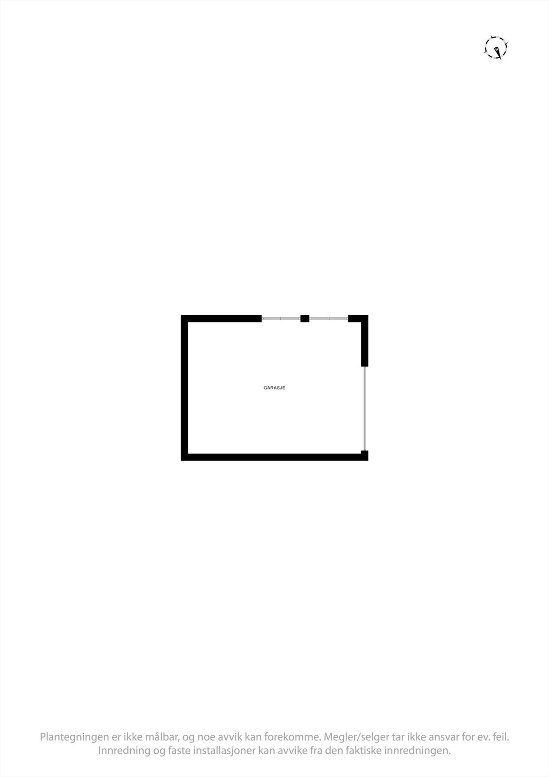 Til eiendommen hører en romslig garasje på 42 m² med lagringsplass på loftet. Galleribilde