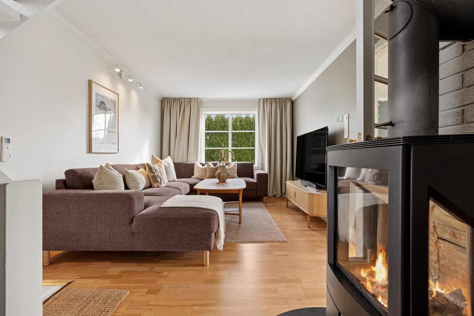 Separat TV-stue med peisovn (TG3 i rapporten). Galleribilde