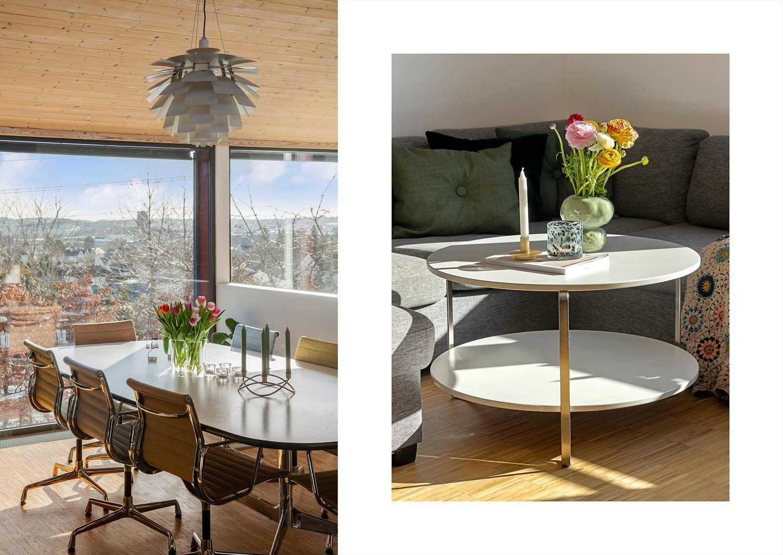 Store vindusflater slipper inn rikelig med dagslys og gir utsyn mot nærområdet. Galleribilde