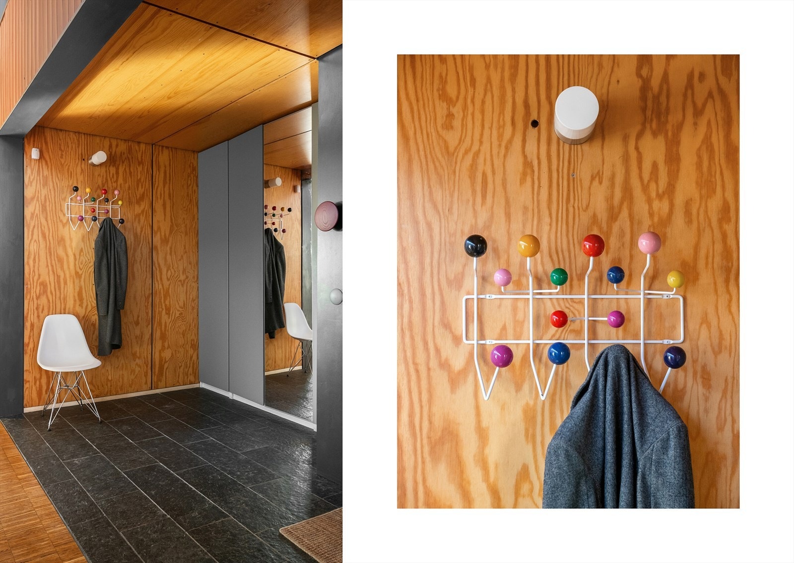 Entreen ønsker beboere og gjester velkommen inn i boligen og har god plass til oppbevaring av yttertøy og sko. Galleribilde