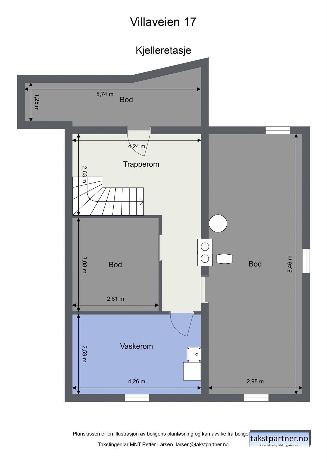 Planløsning kjeller Galleribilde