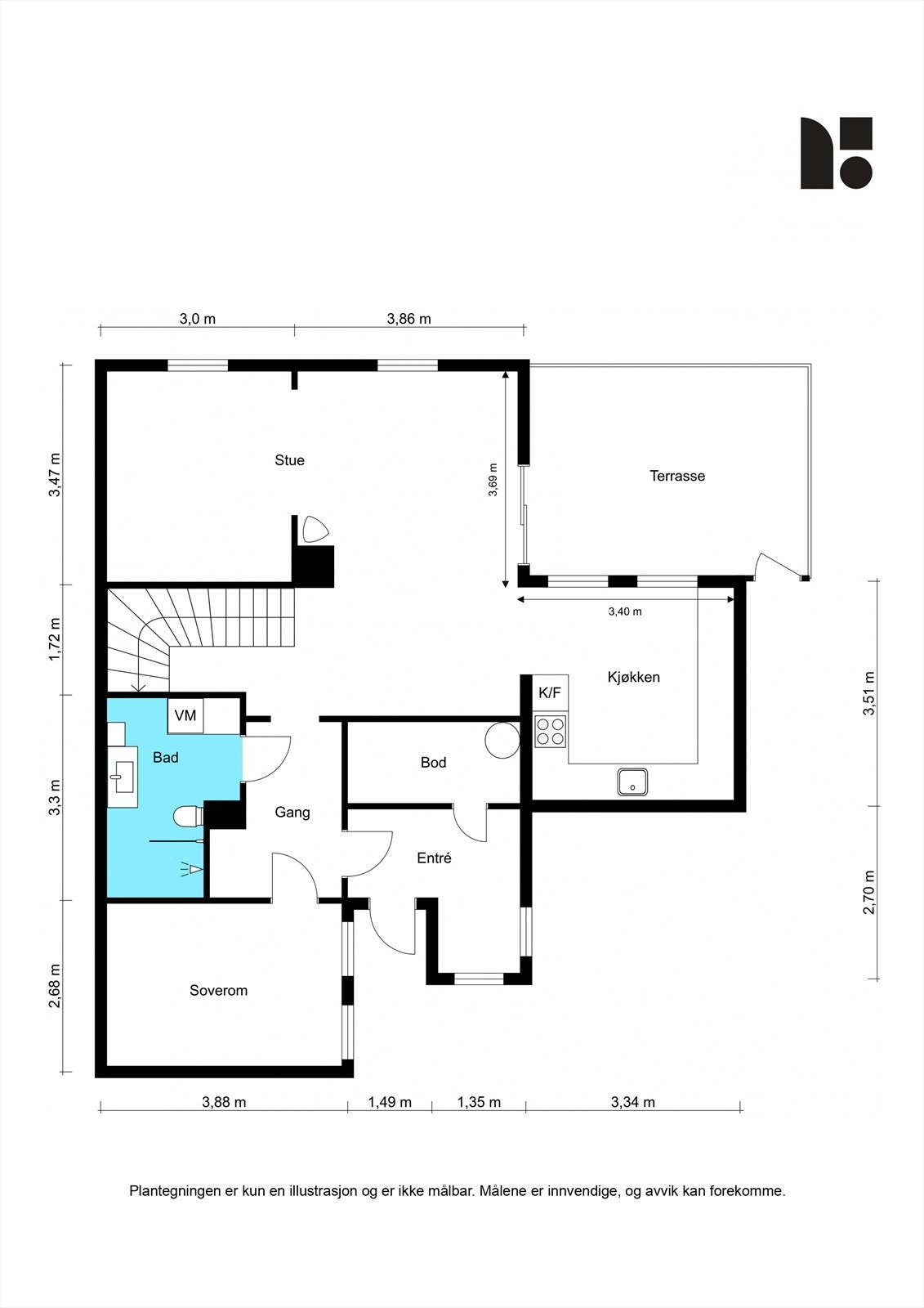 Plantegning 1. etasje. Galleribilde