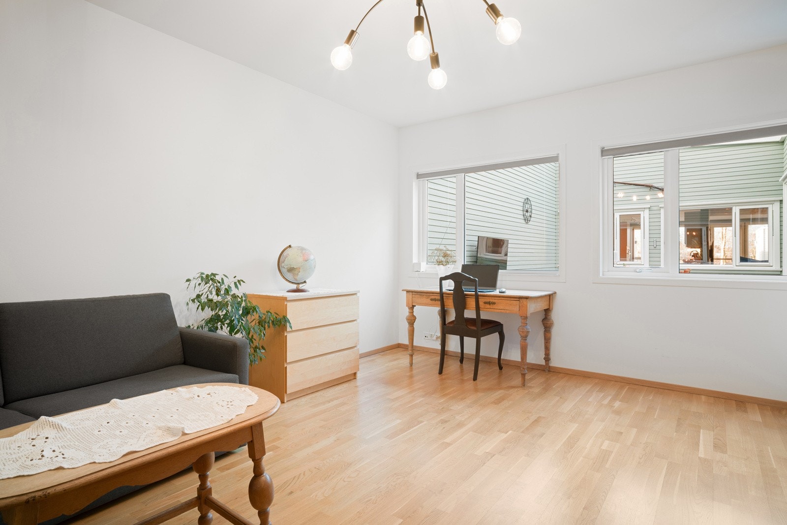 Med nøytrale overflater, er alle rommene lette å møblere og tilpasse etter egne ønsker. Galleribilde