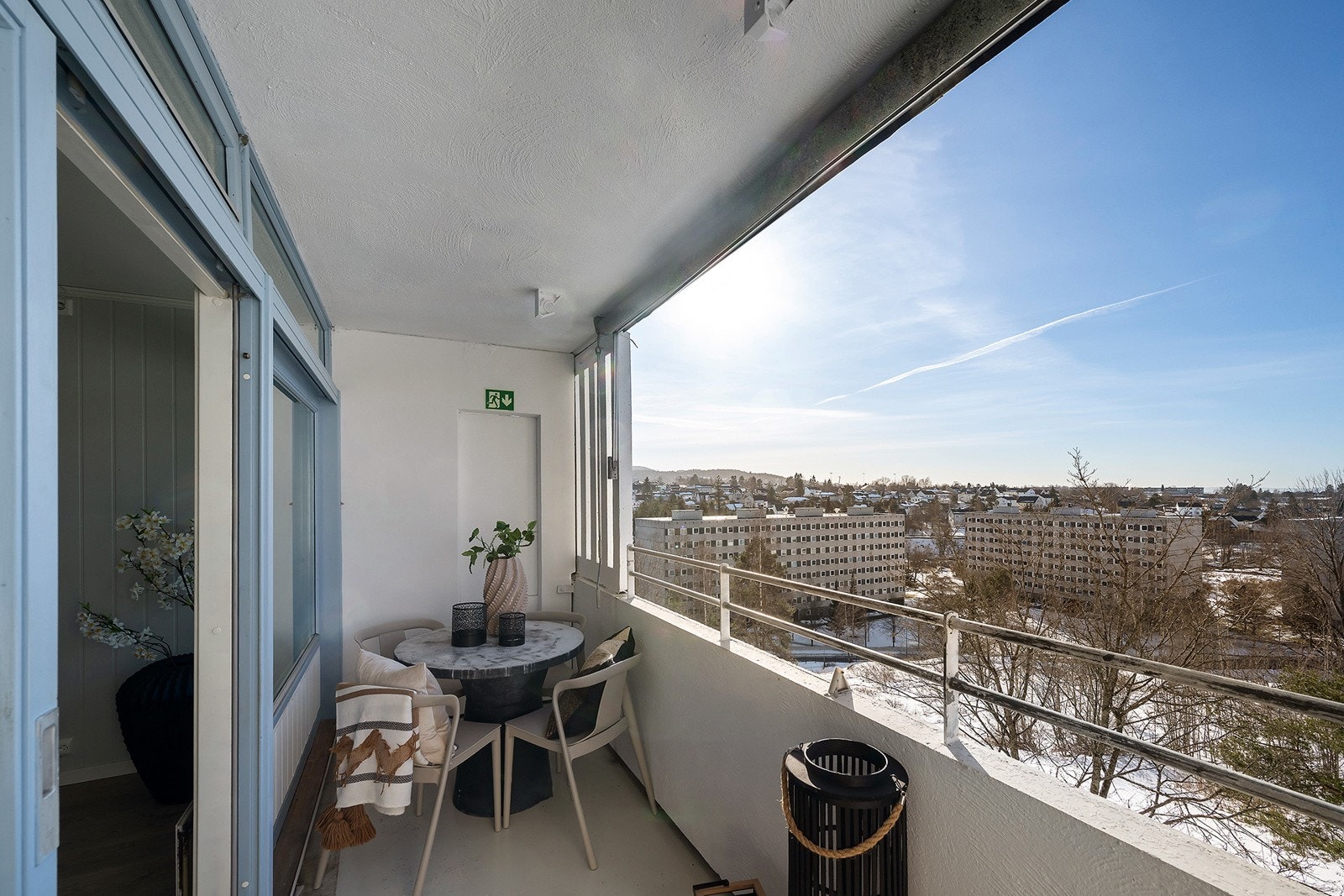 Vestvendt balkong ca 7 kvm Galleribilde