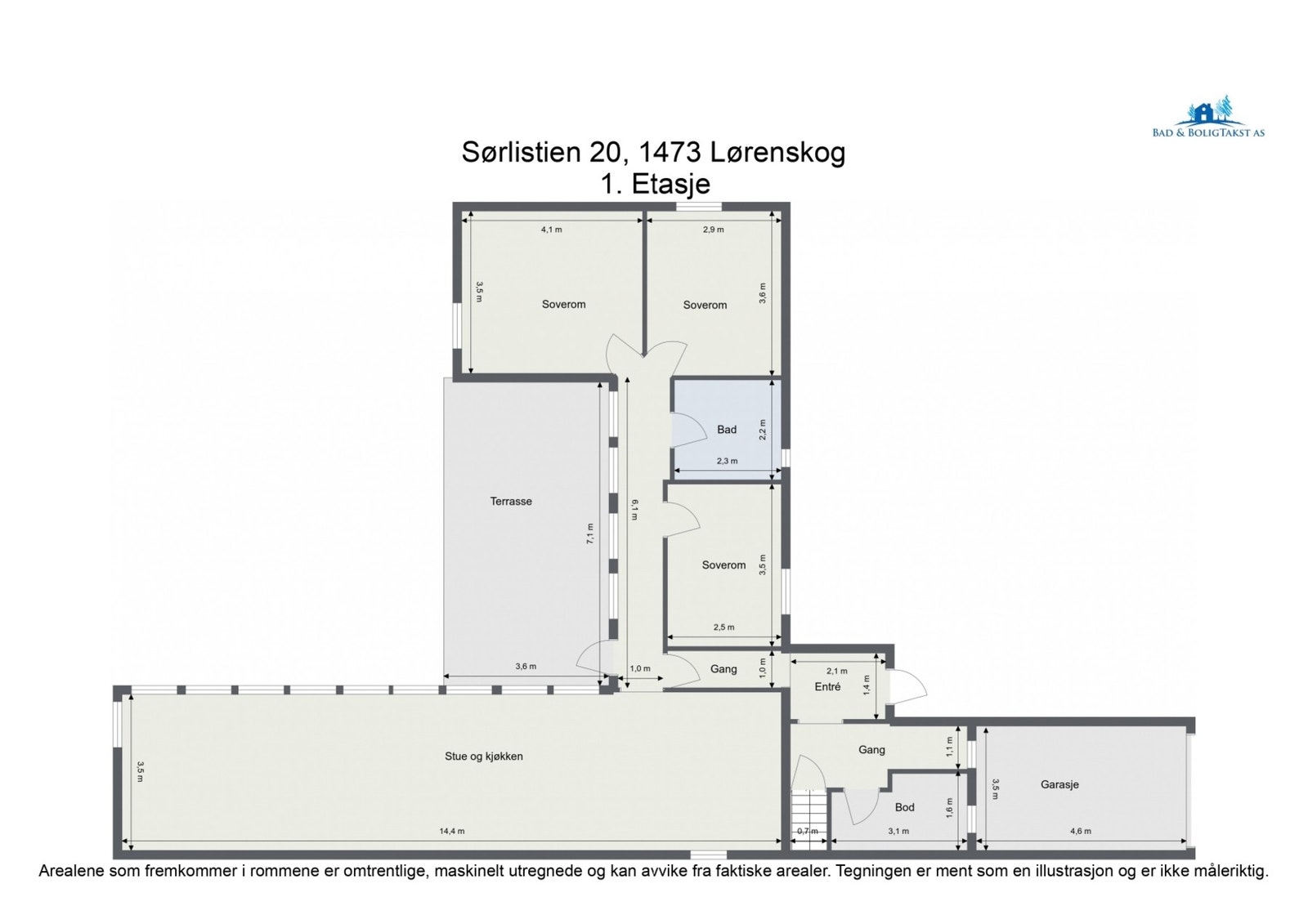 Nå skal vi inn, men først planskisse så du får orientert deg litt før du ser videre. Galleribilde