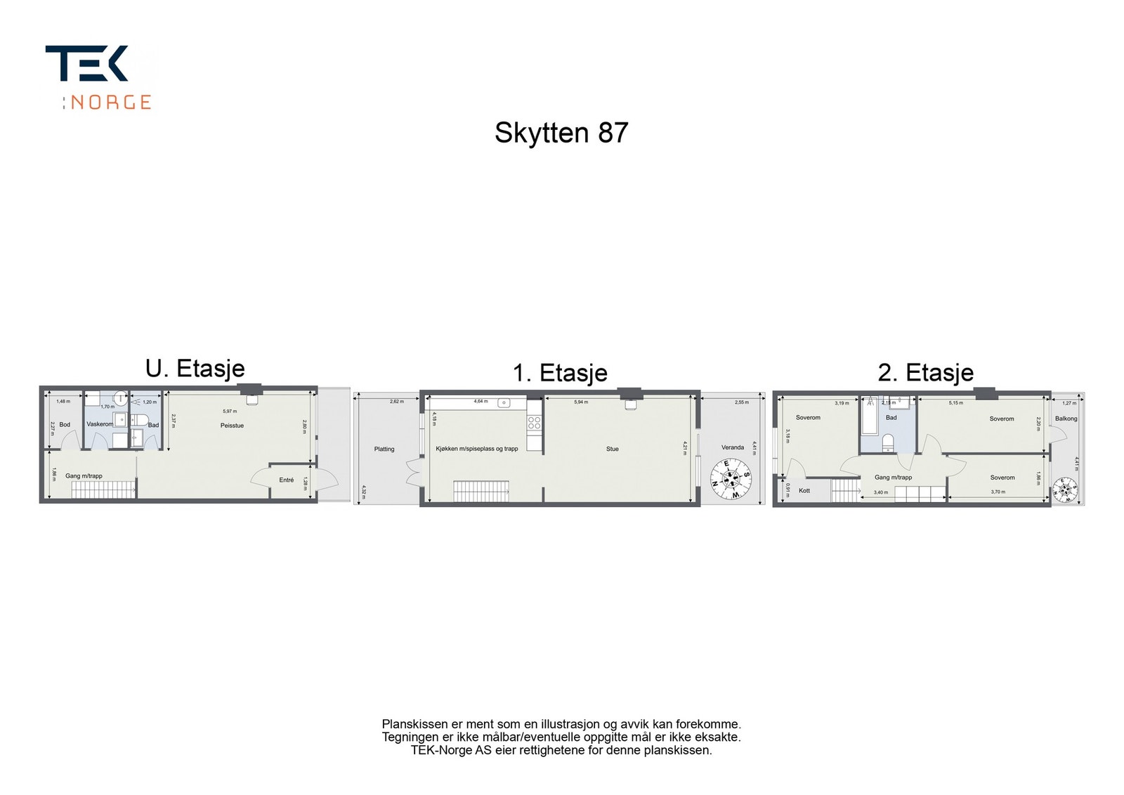 Plantegninger Skytten 87, Rykkinn Galleribilde