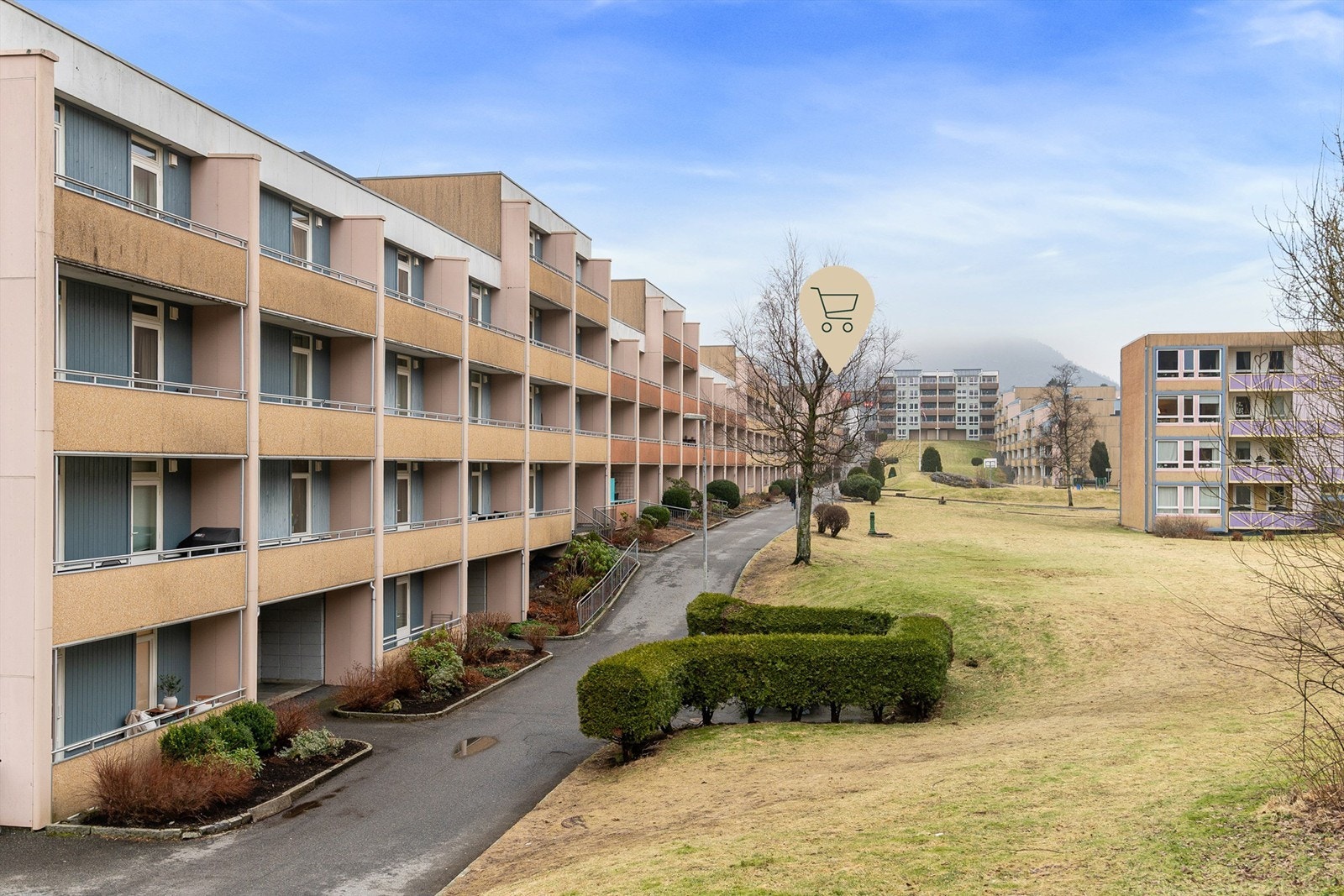 - Her ser man hvor nærme leiligheten ligger Oasen senter - Galleribilde