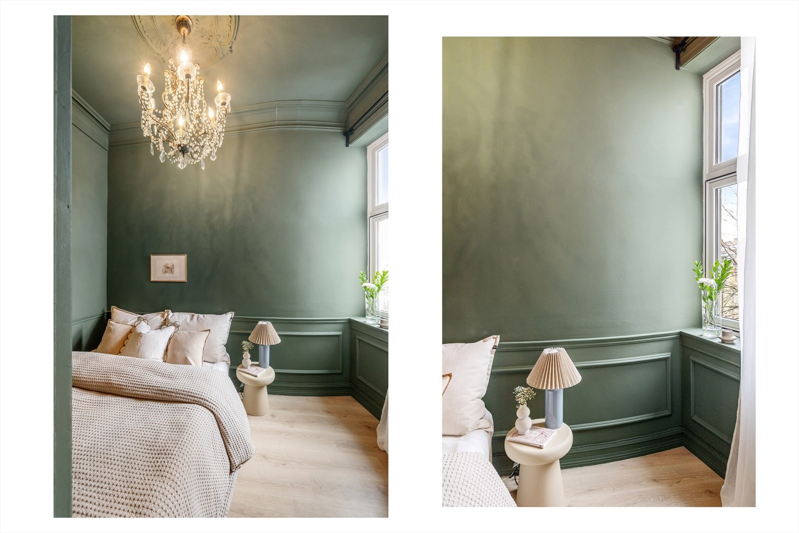 Soverommet har plass til dobbeltseng og har en nydelig rosett i himlingen. Galleribilde