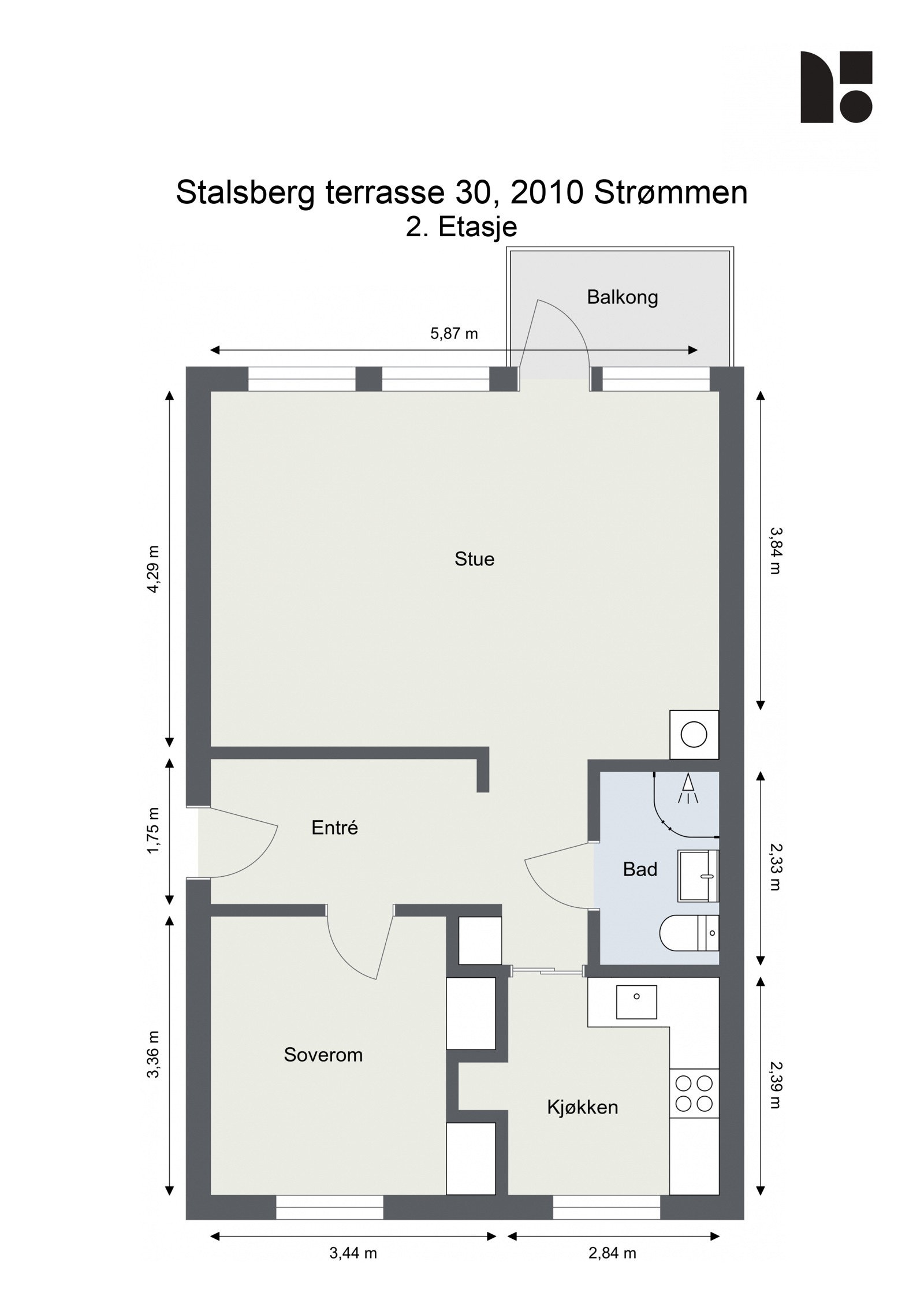 Plantegning for 2. etasje. Galleribilde