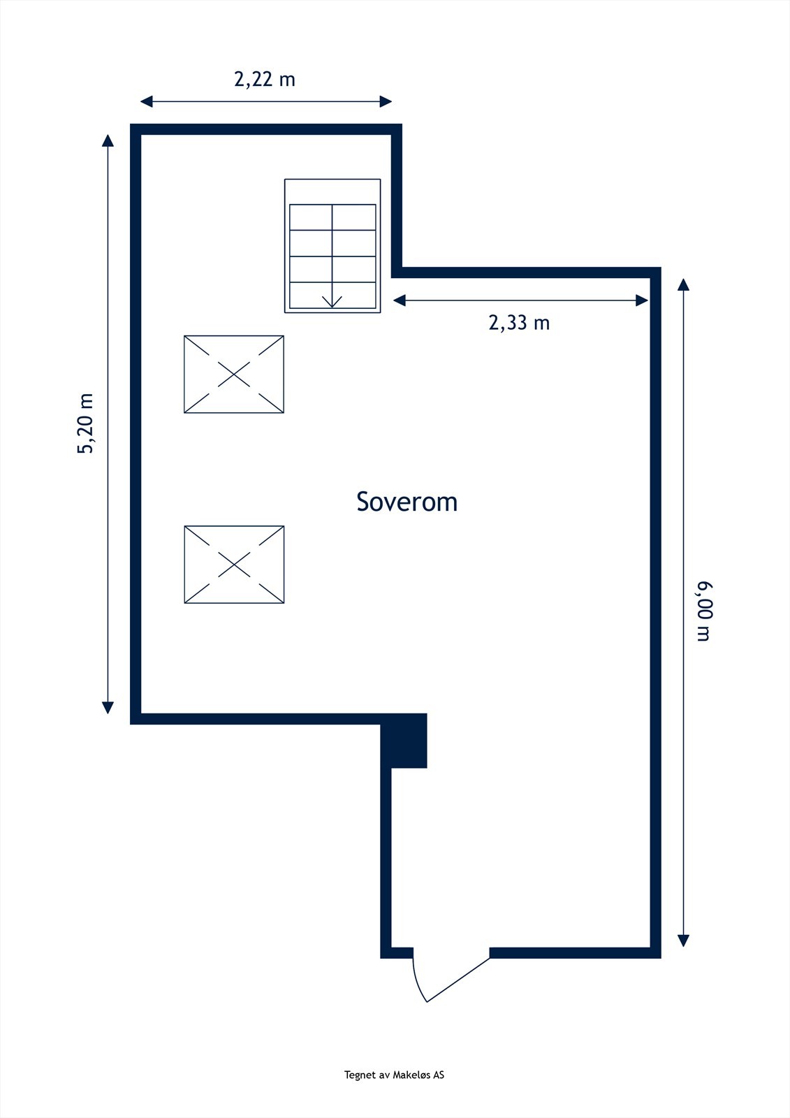 Plantegning loft Galleribilde