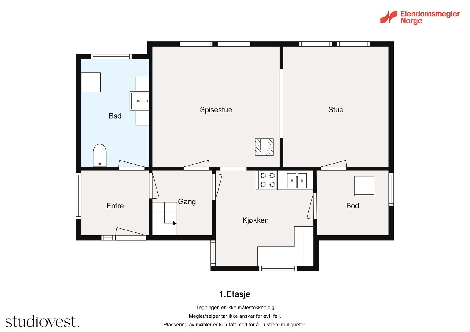 Planløsning 1.etasje Galleribilde