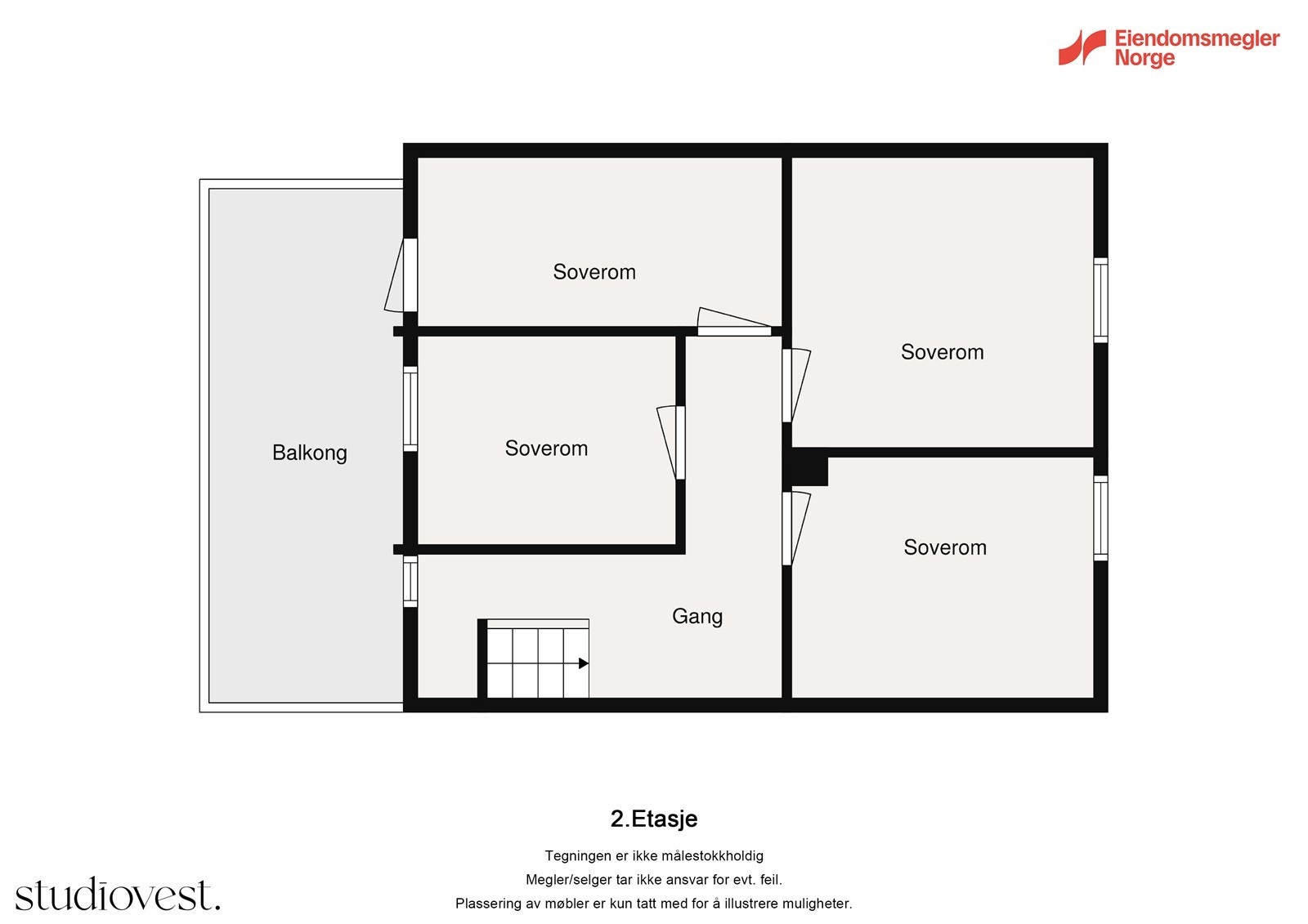 Planløsning 2.etasje Galleribilde