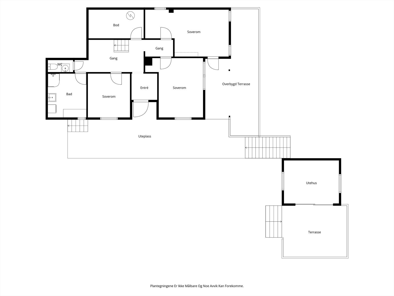Sokkeletasjen inneholder vindfang, hall, vaskerom, toalettrom og tre soverom. Galleribilde
