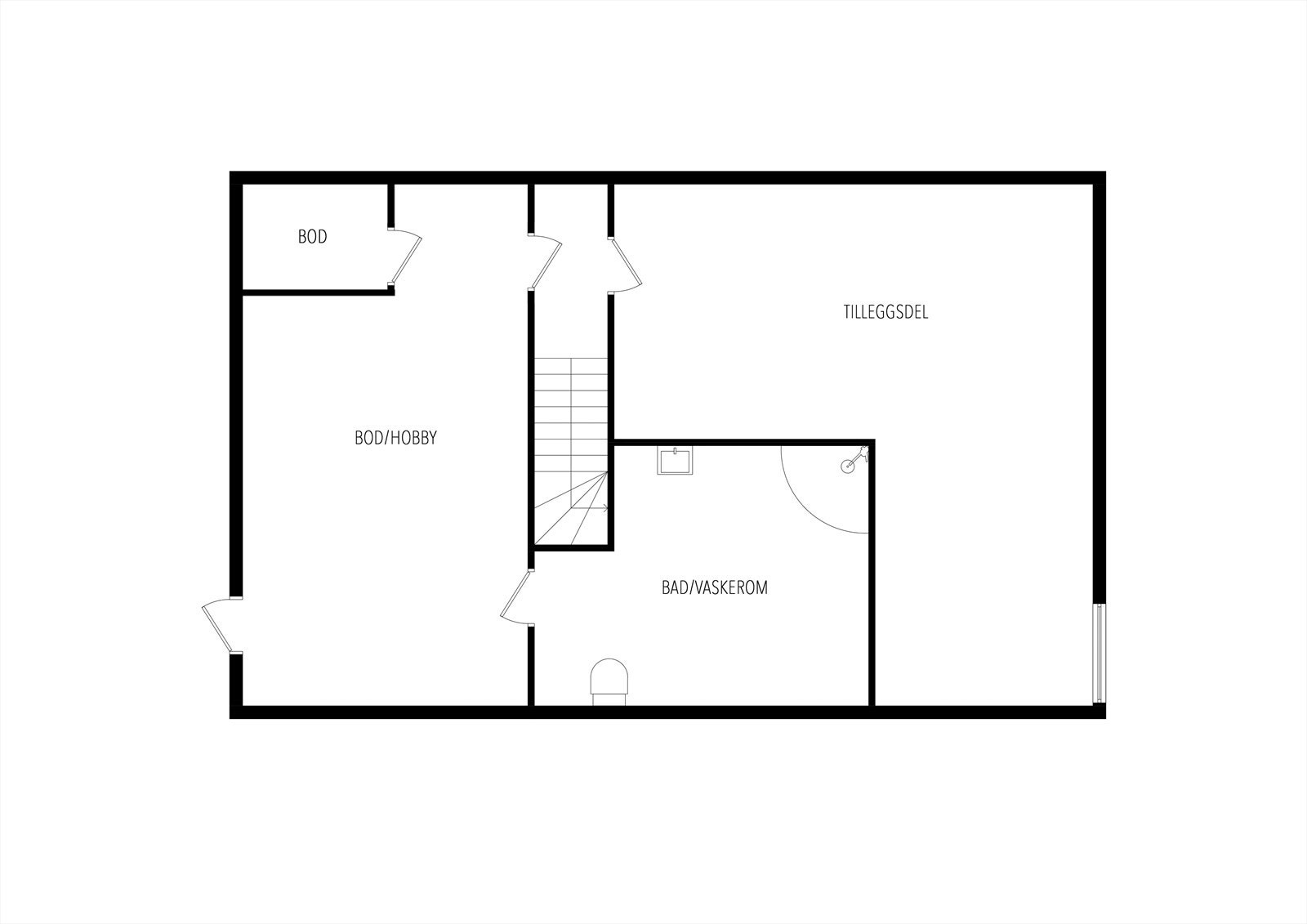 Plantegning underetasje Galleribilde