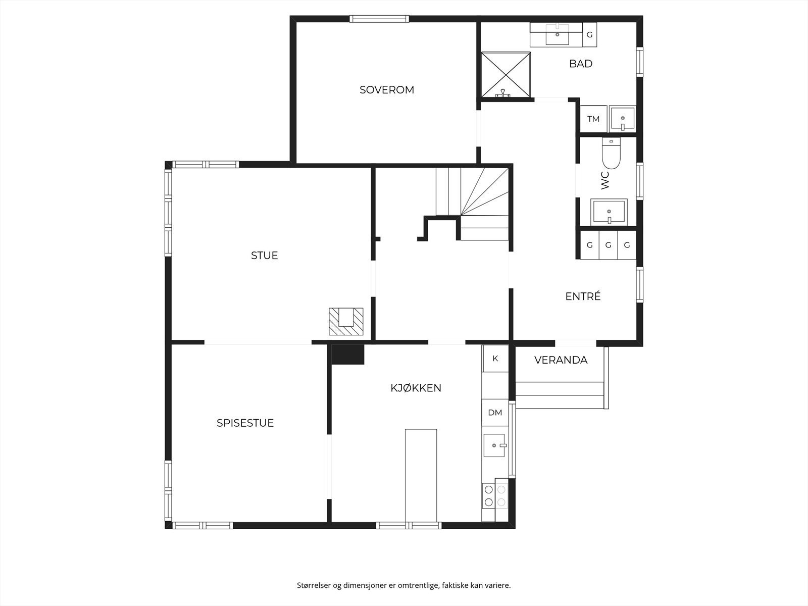 Plantegning 1.etg. Galleribilde