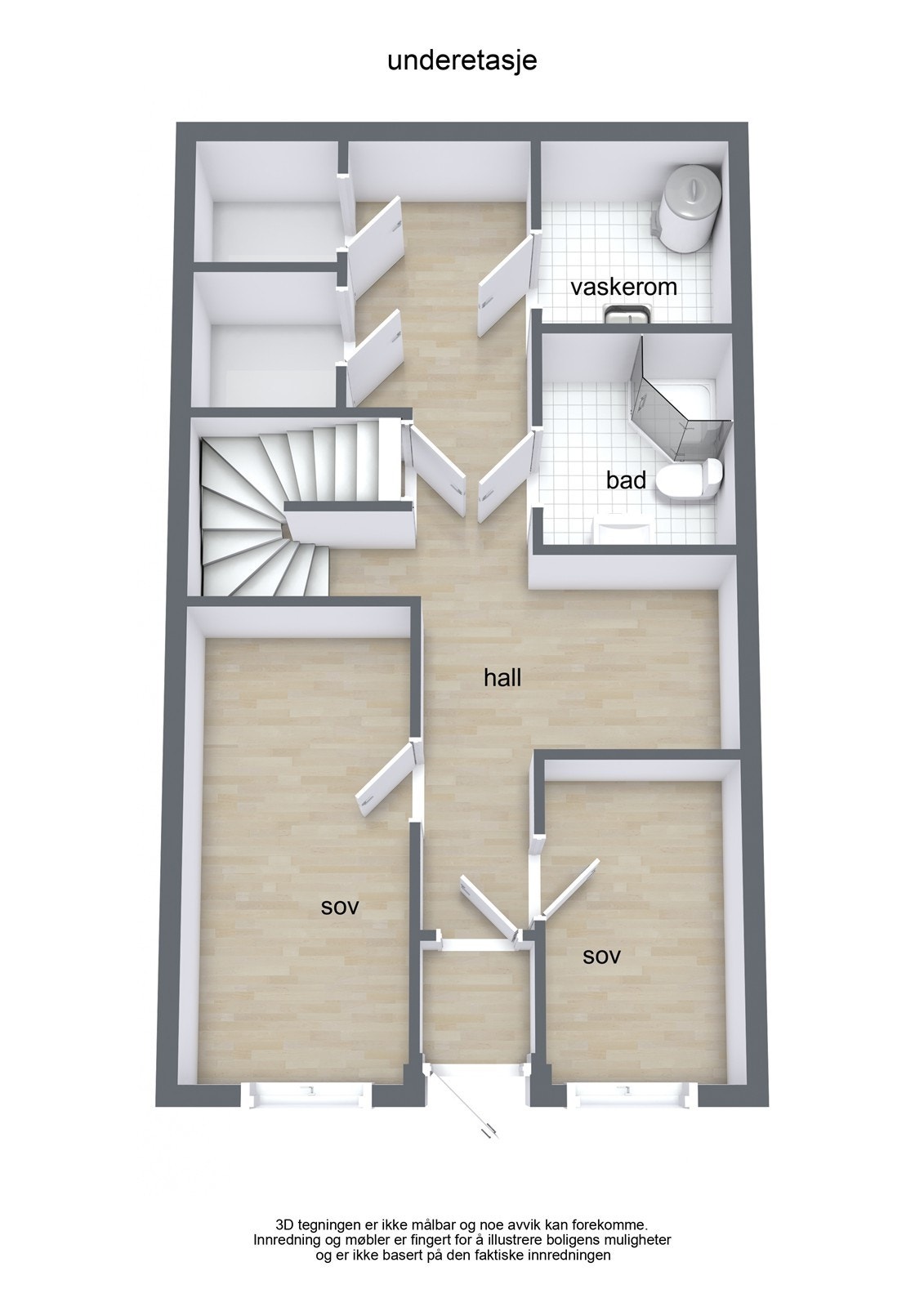 Plantegning - underetasje Galleribilde