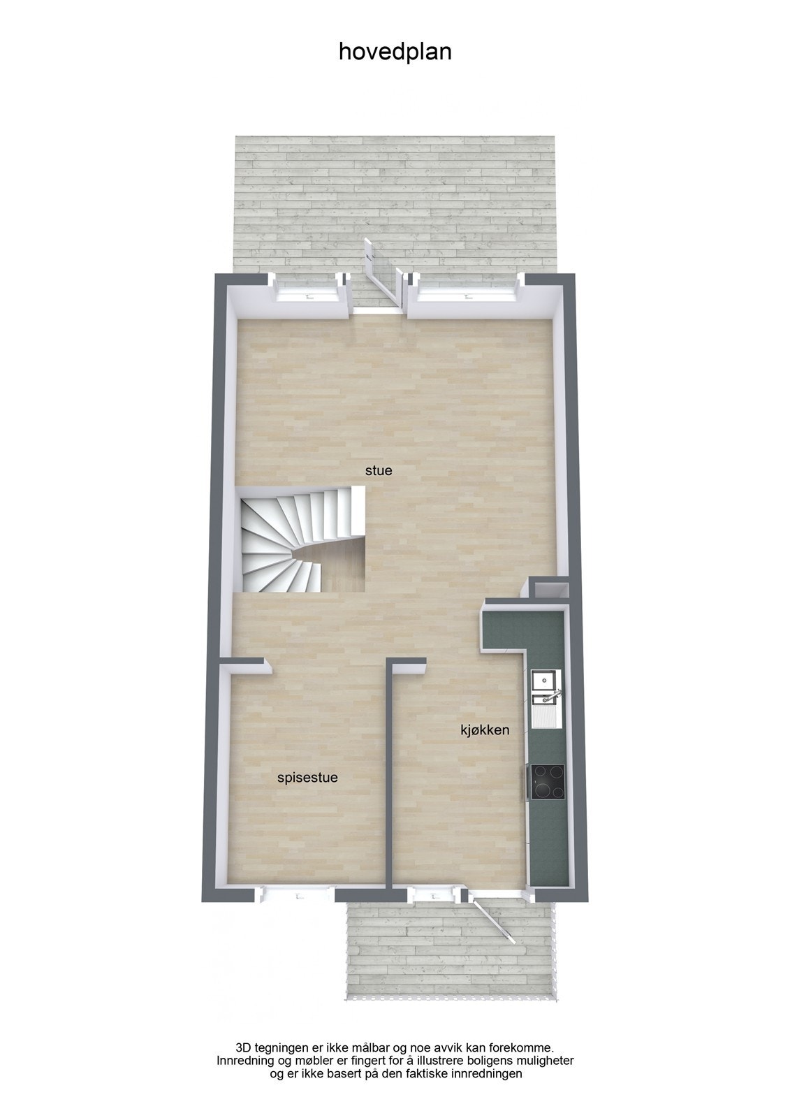 Plantegning 1.etg Galleribilde