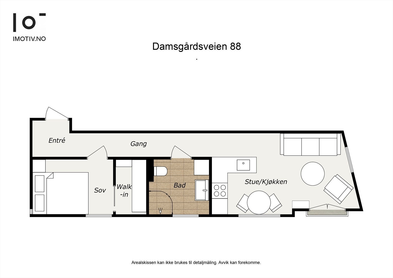 - Plantegning. I tillegg har leiligheten en ekstern gitterbod - Galleribilde