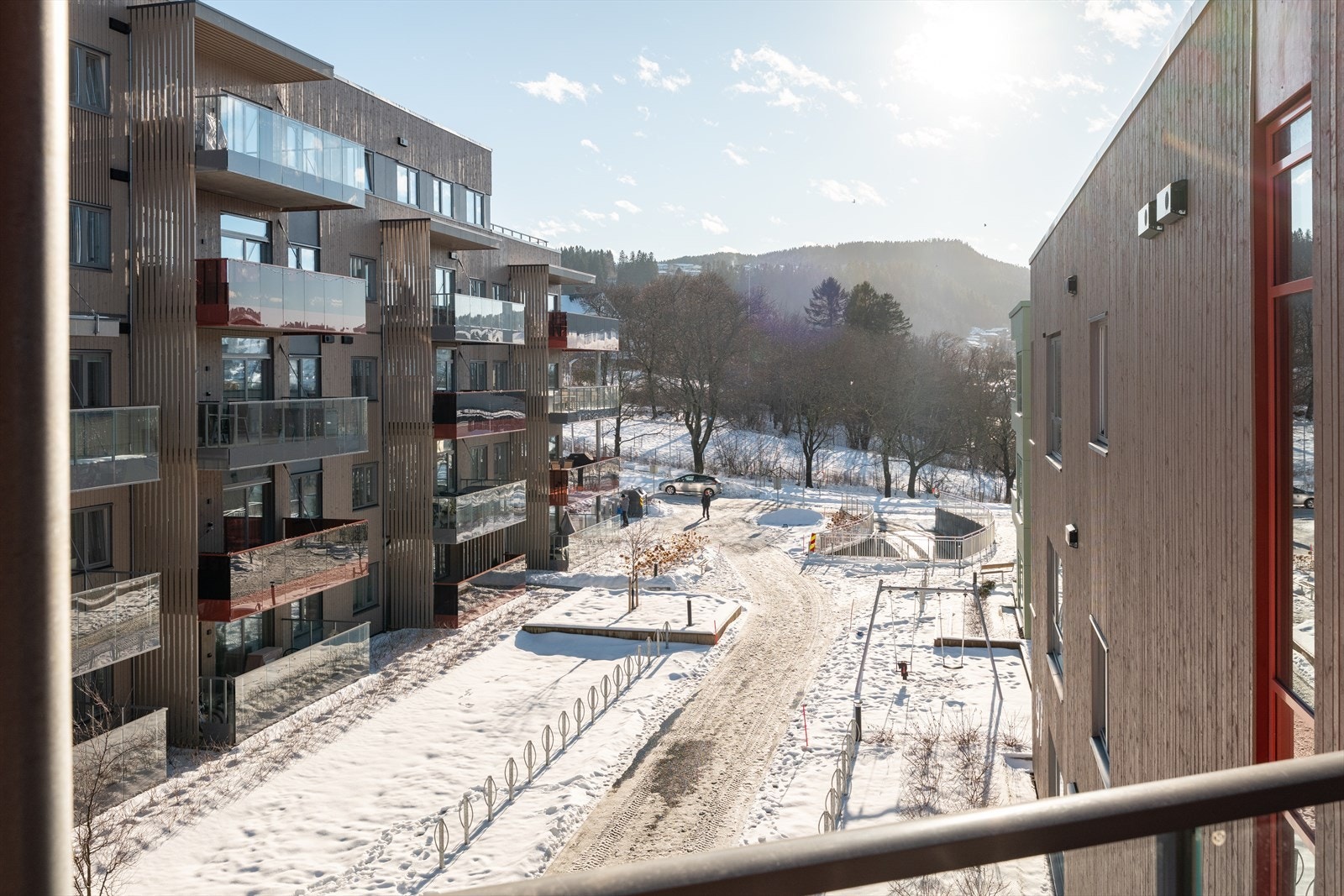 Sameiet har felles uteområder som beboerne kan benytte seg av. Galleribilde
