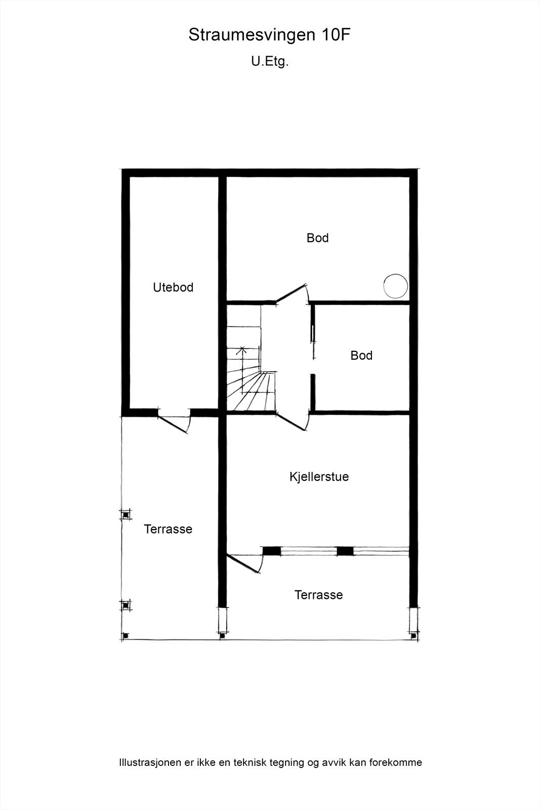 Planskisse kjeller. Galleribilde