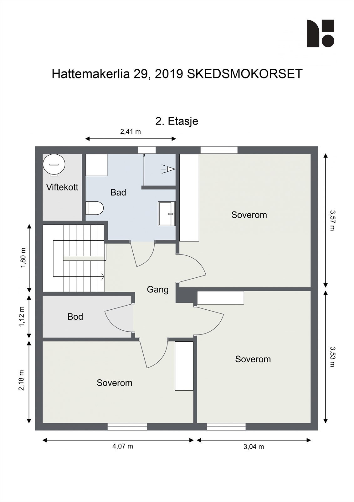 PLANTEGNING 2. ETASJE Galleribilde