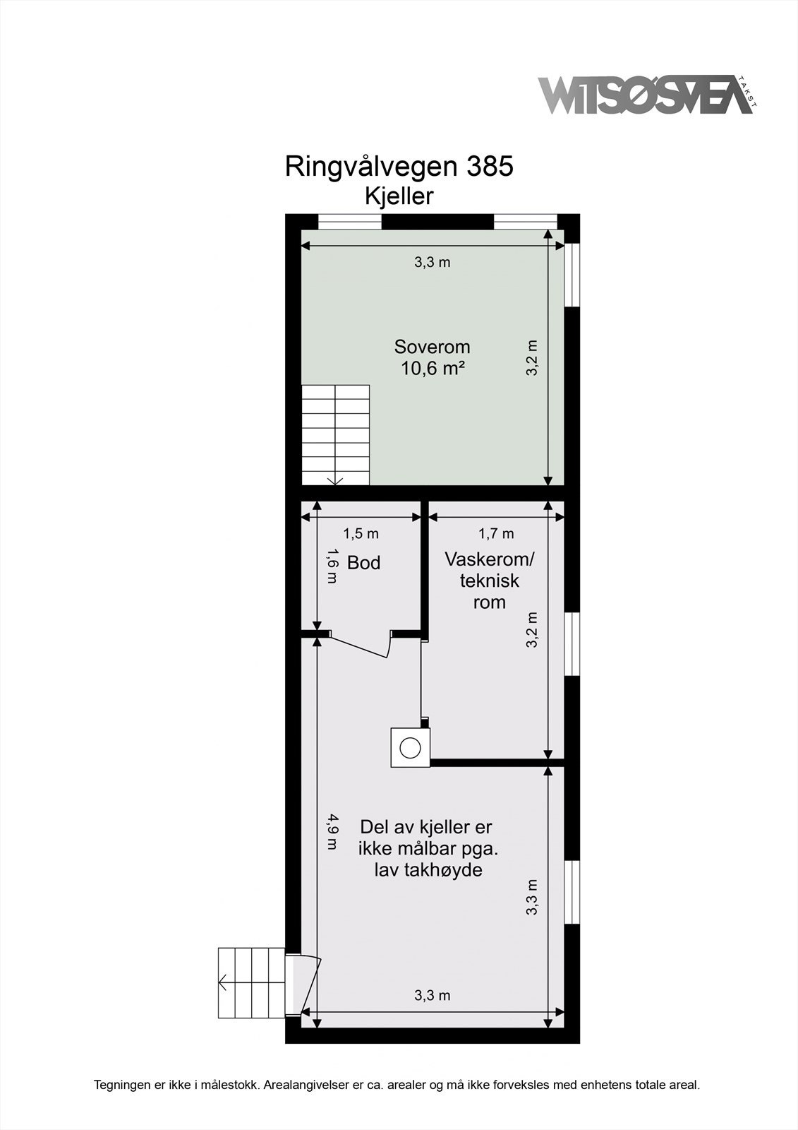 Planskisse kjelleretasje. Galleribilde