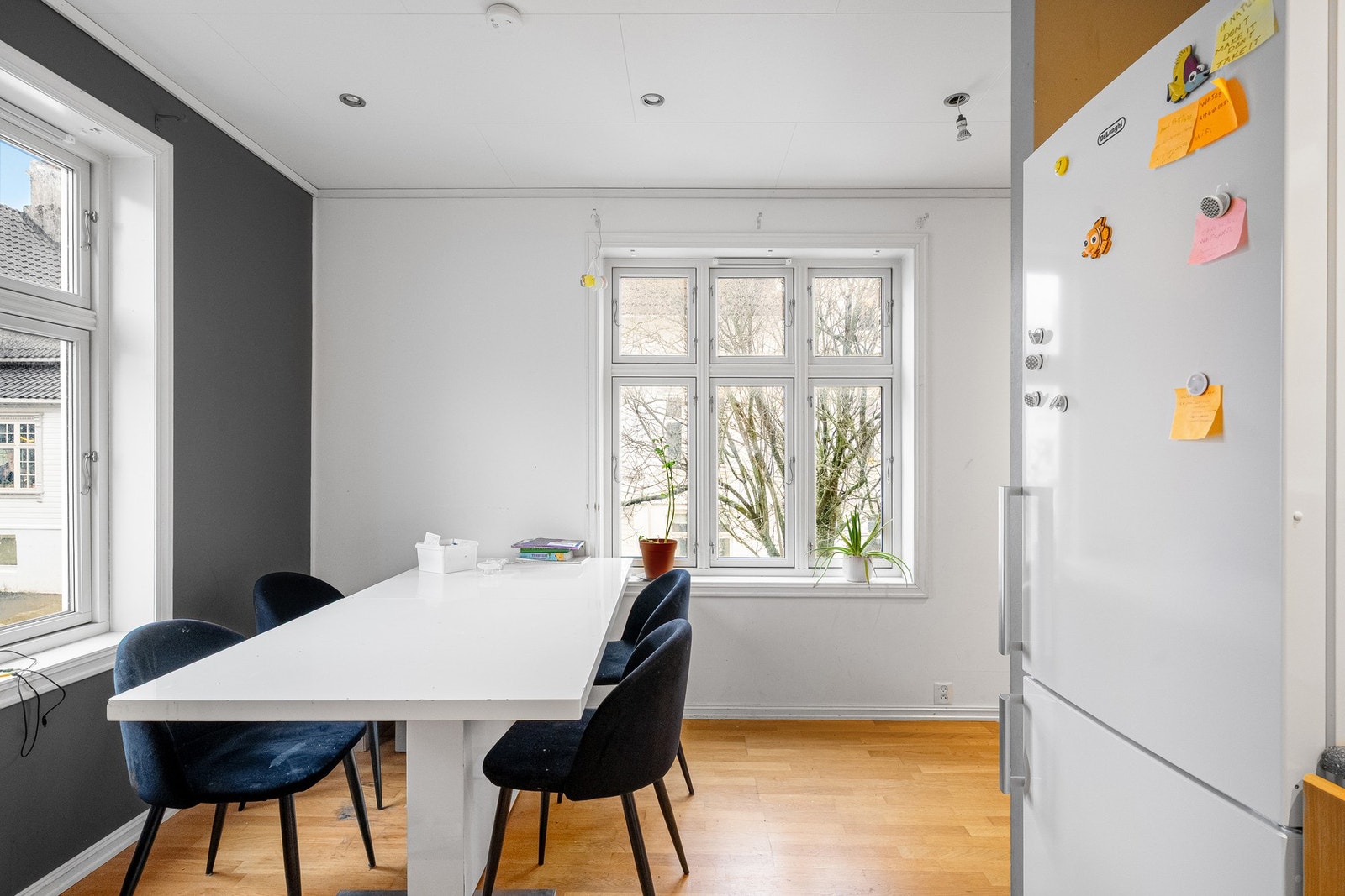 Masse lys inn fra de store vinduene Galleribilde