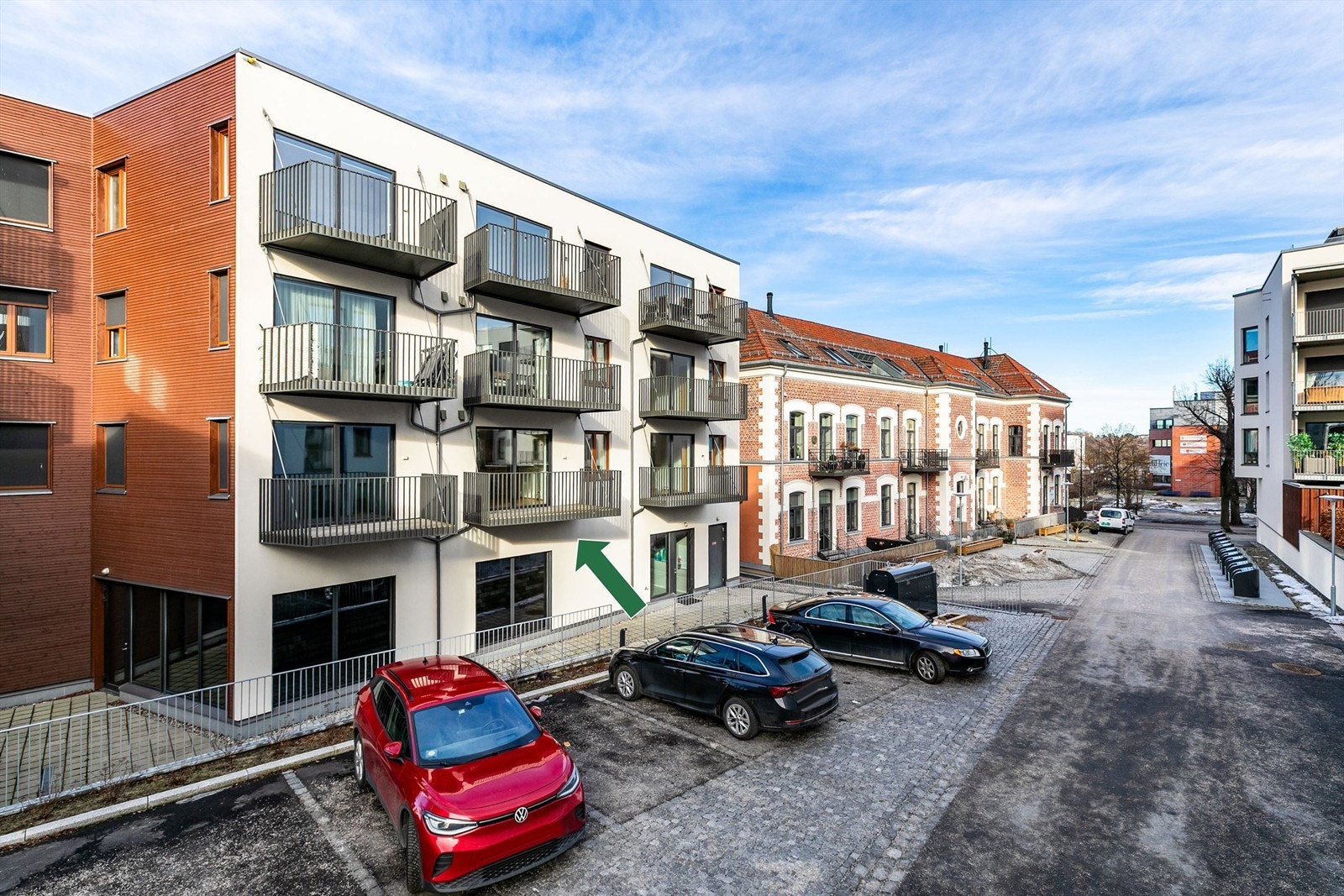 Leiligheten ble ferdigstilt i 2019 og er en del av det nye Skarmyrakvartalet - midt i sentrum. Fotograf; Børge Oppegård. Galleribilde