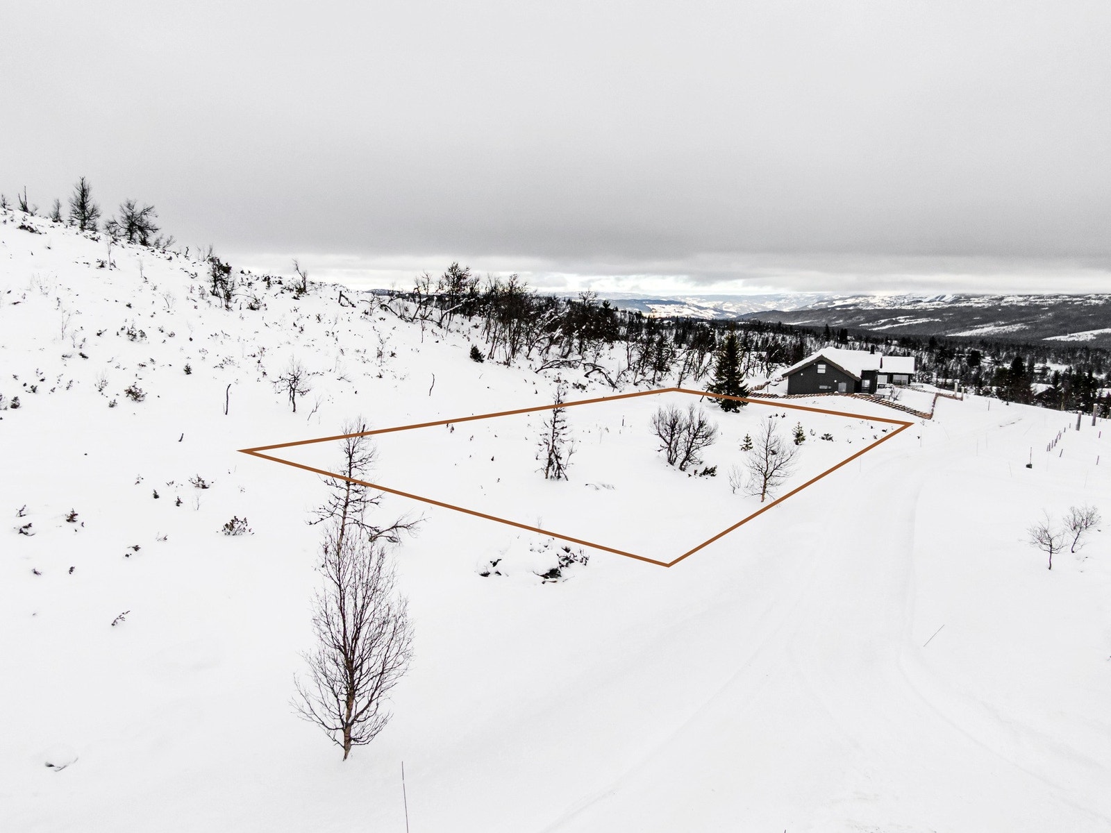 Tomten er relativt flat og enkel å bebygge! Galleribilde