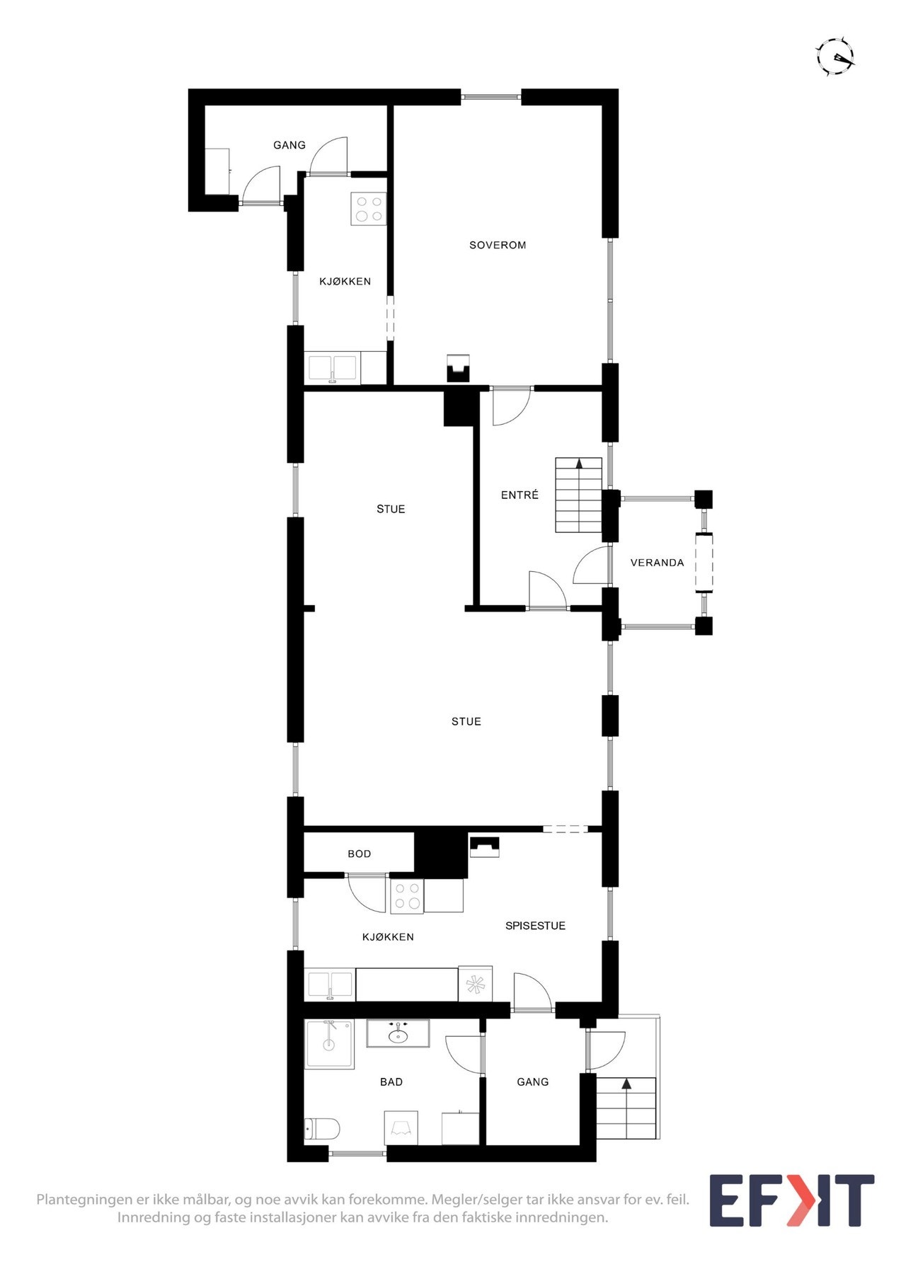 Plantegninger 1. etasje Galleribilde