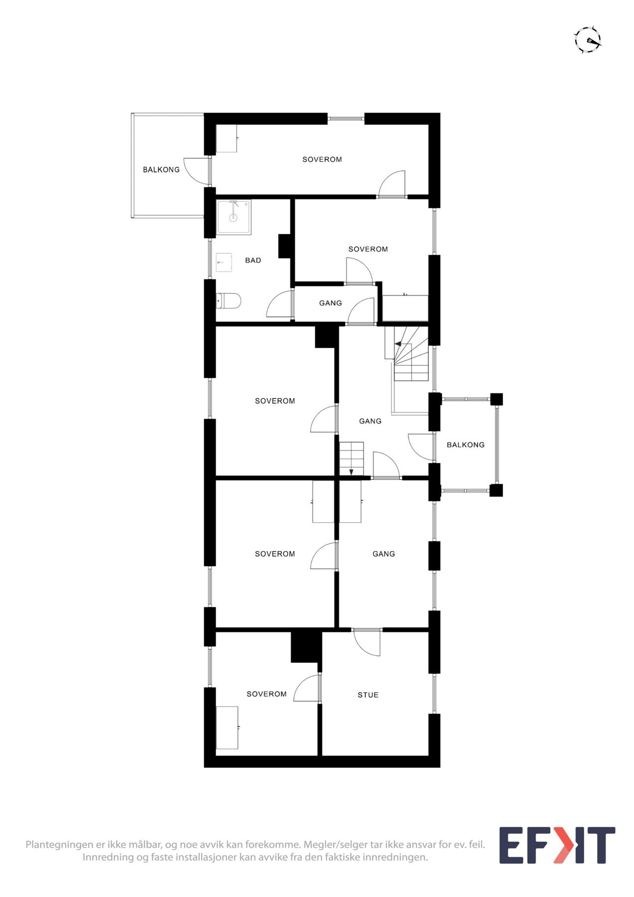 Plantegning 2. etasje Galleribilde