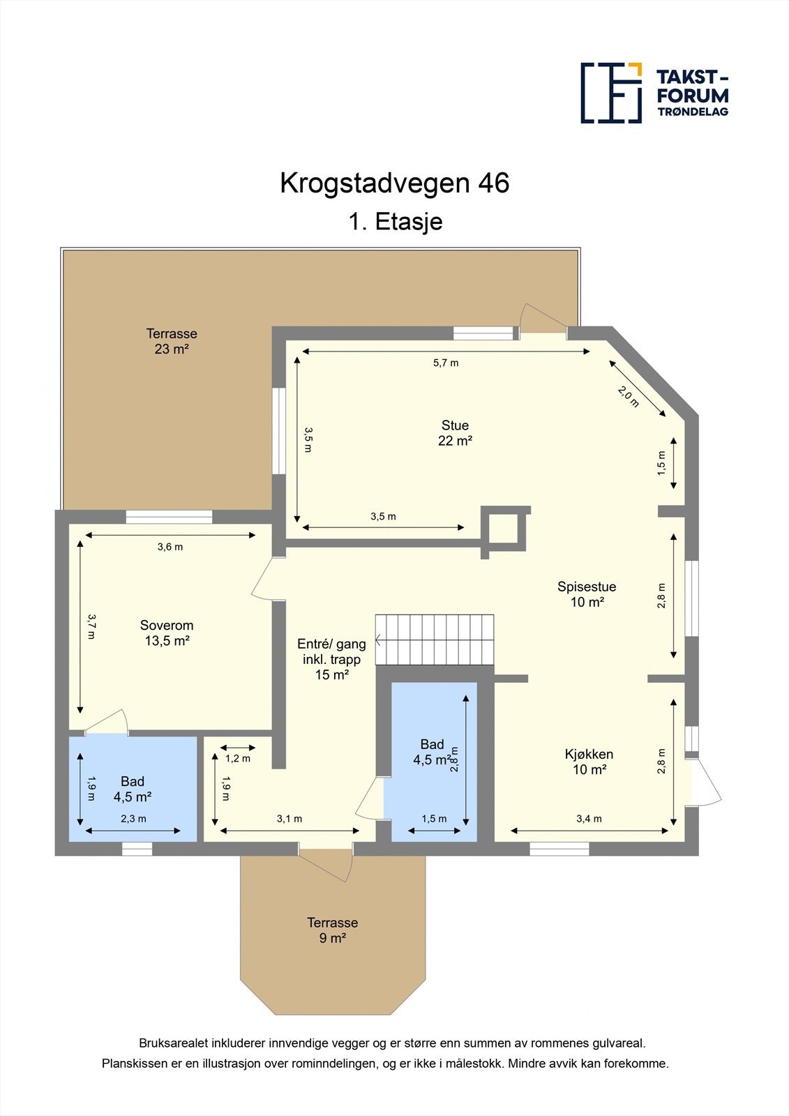 Planskisse 1. etasje Galleribilde