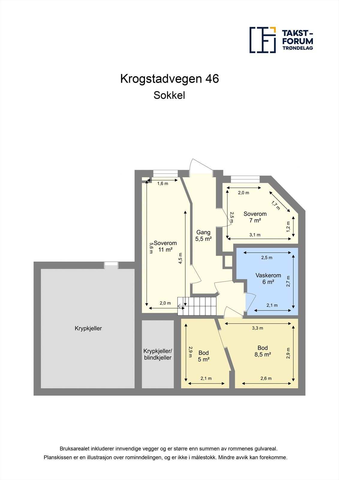 Planskisse sokkel Galleribilde