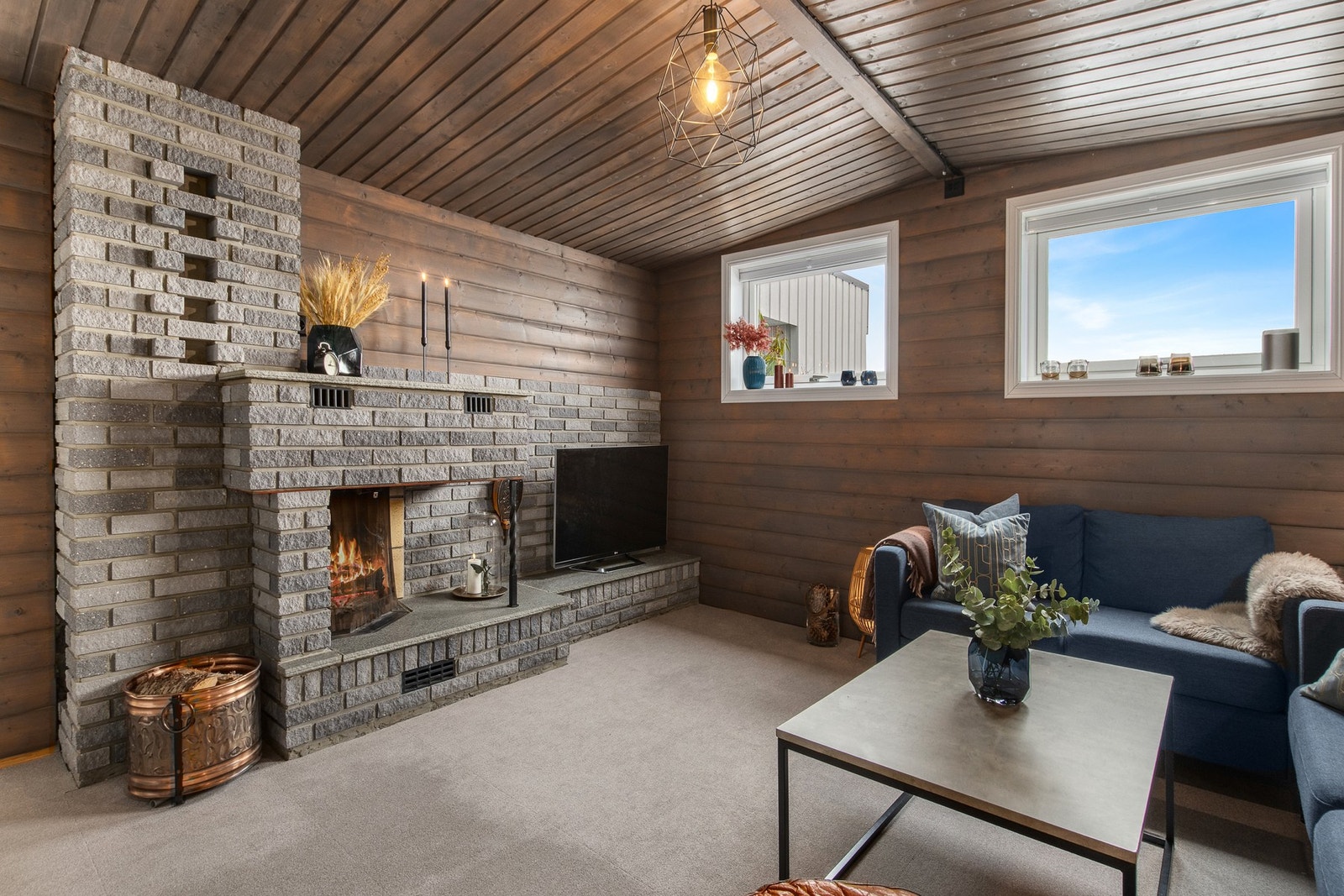 Stuen har også vedfyring. Galleribilde