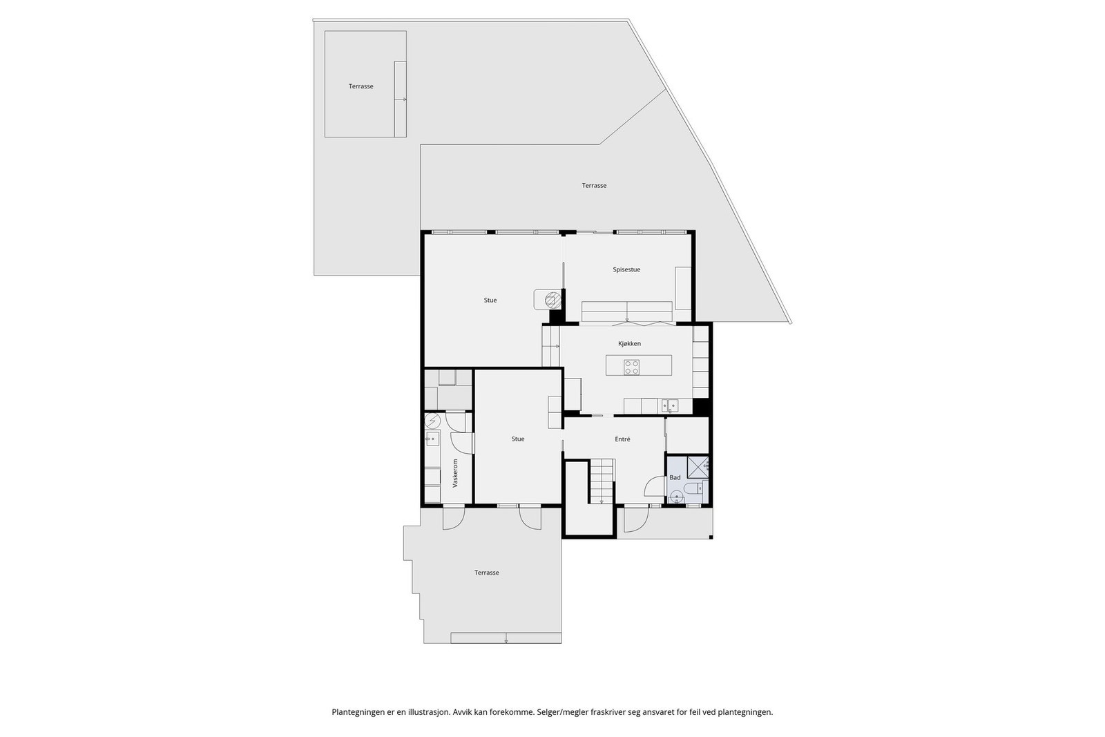 Plantegning 1. etasje Galleribilde