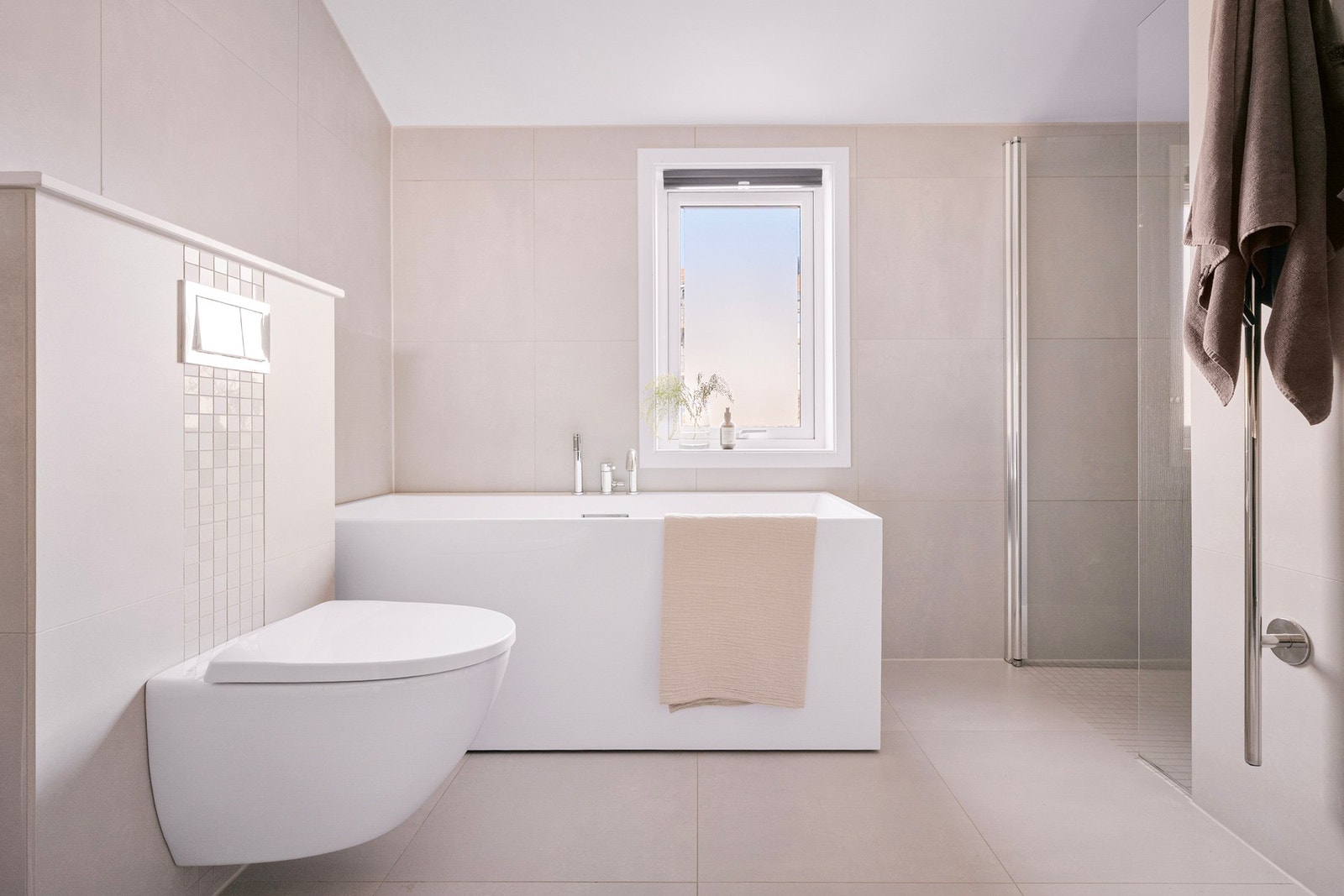 Hovedbadet i andre etasje ble renovert i 2016 Galleribilde