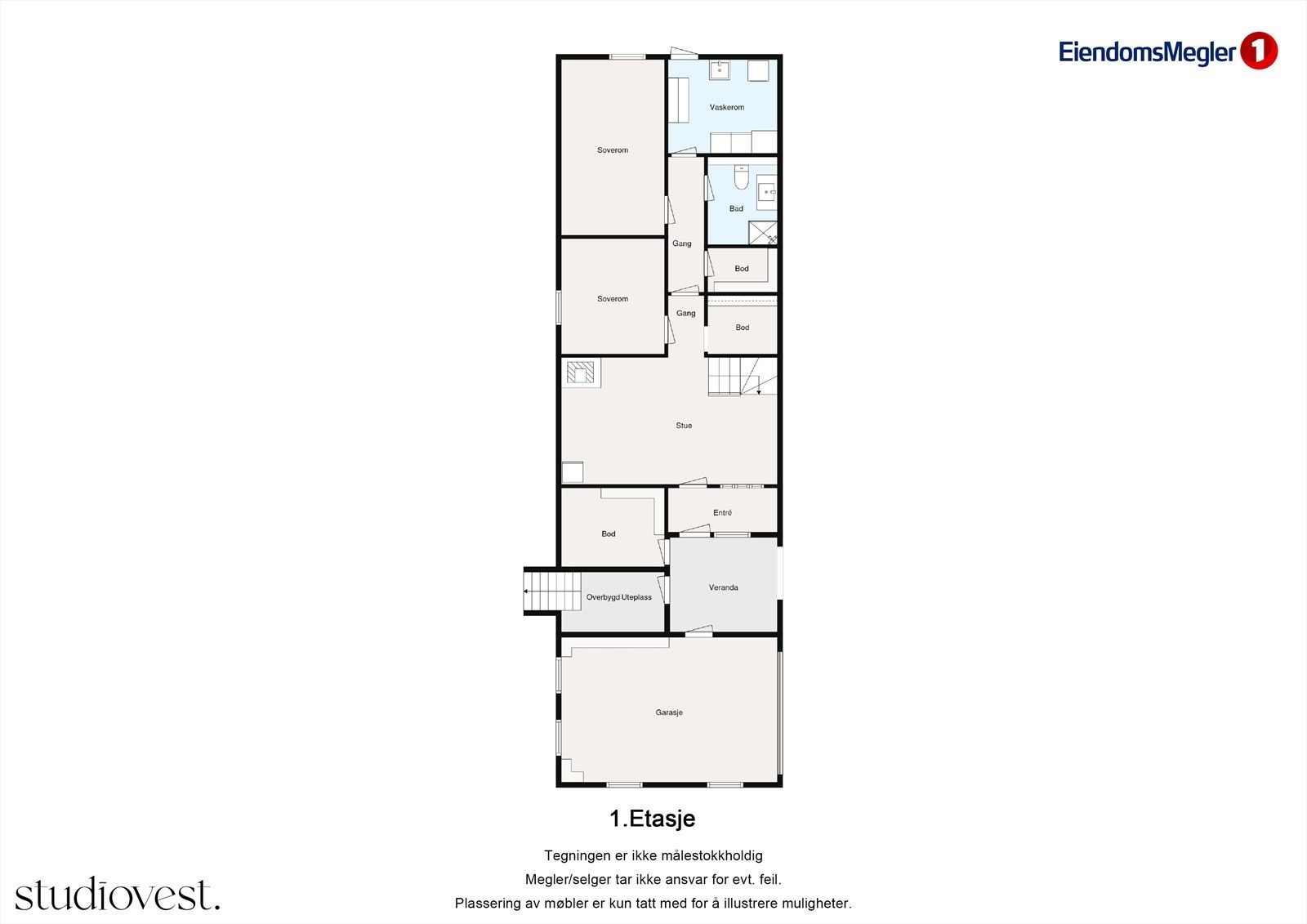Planskisse første etasje Galleribilde