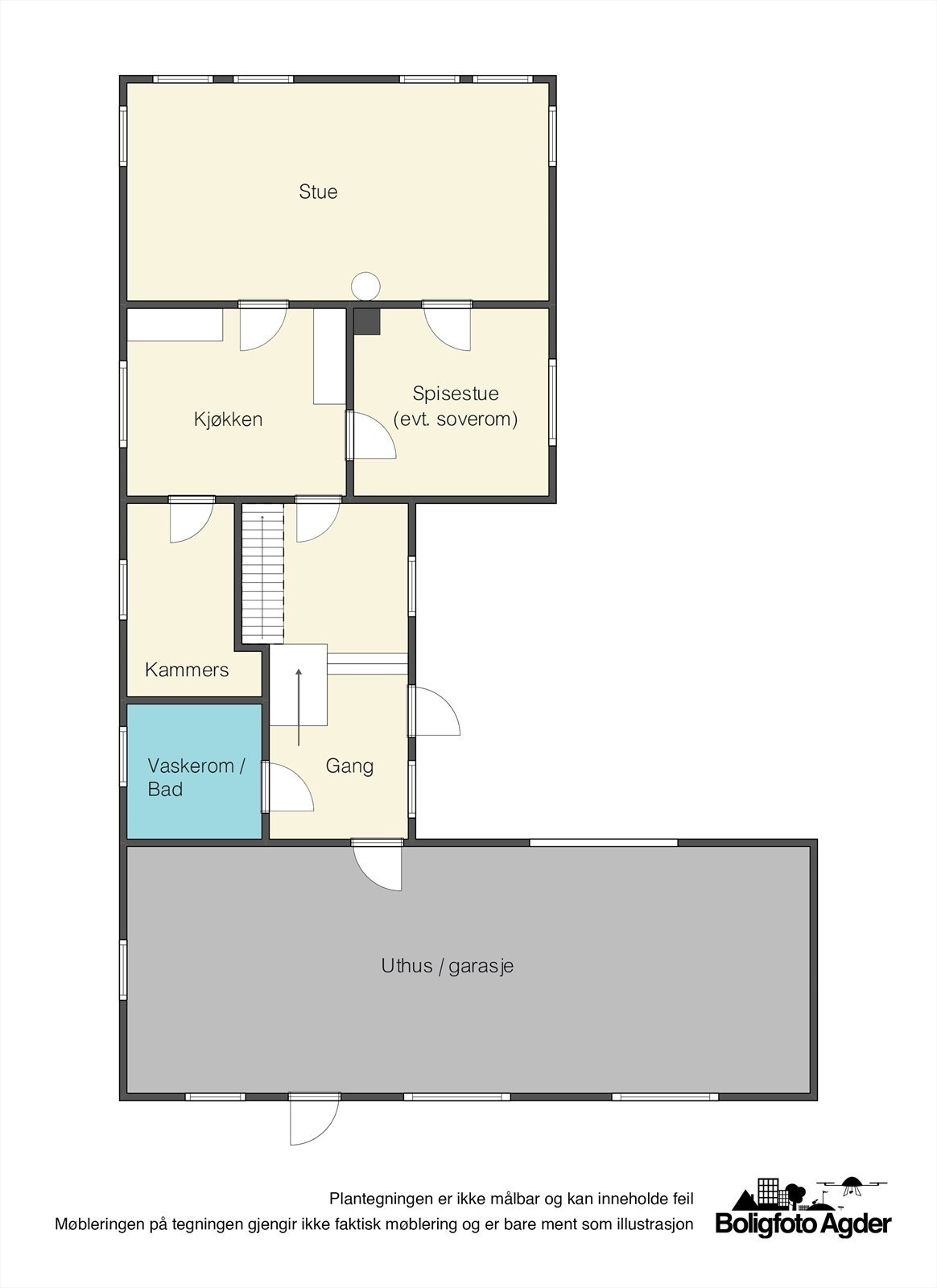 Planskisse - hovedetasje Galleribilde