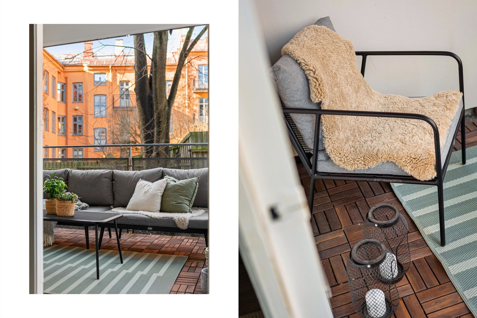 Balkongen er lun og skjermet, med god plass til utemøbler og hyggelige ettermiddager i solen. Galleribilde