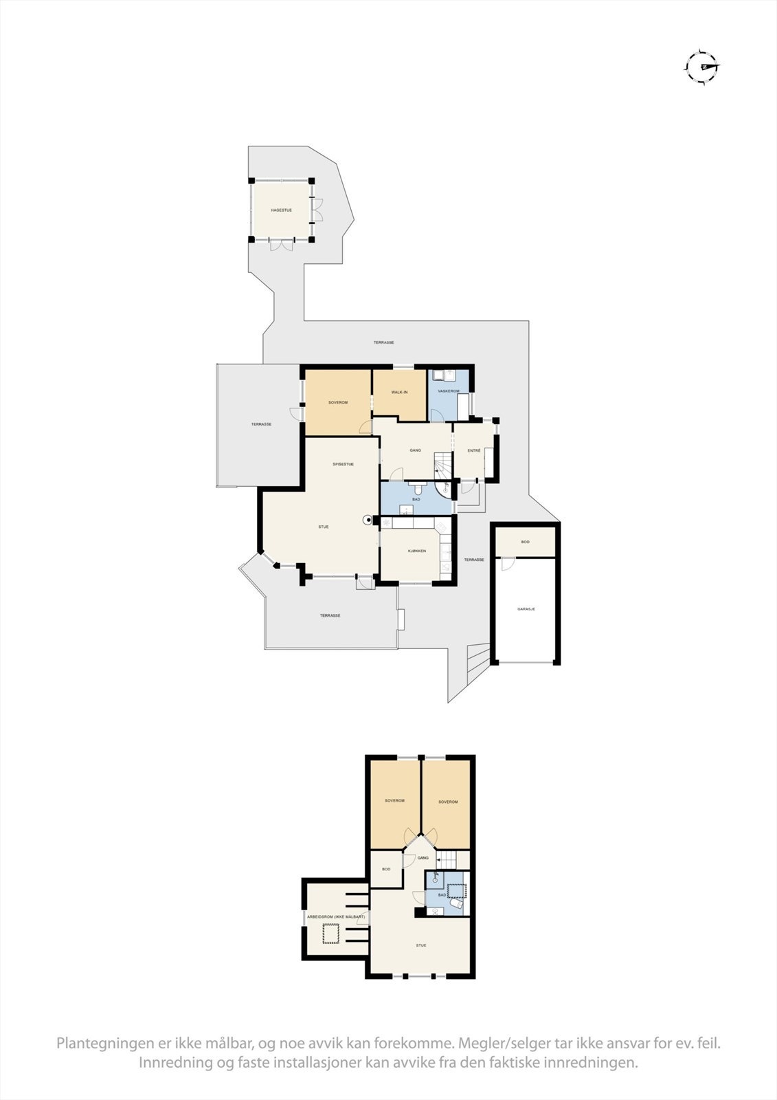 Boligen er fordelt over to etasjer og har en funksjonell og familievennlig planløsning. Internt bruksareal på 139 m². Galleribilde