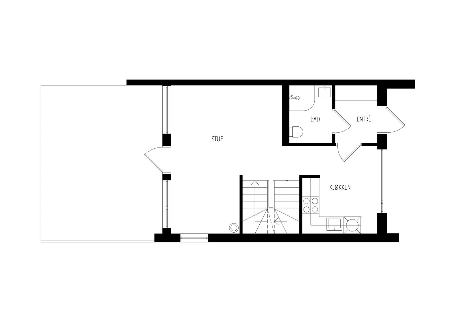 Plantegning 1. etasje. Galleribilde