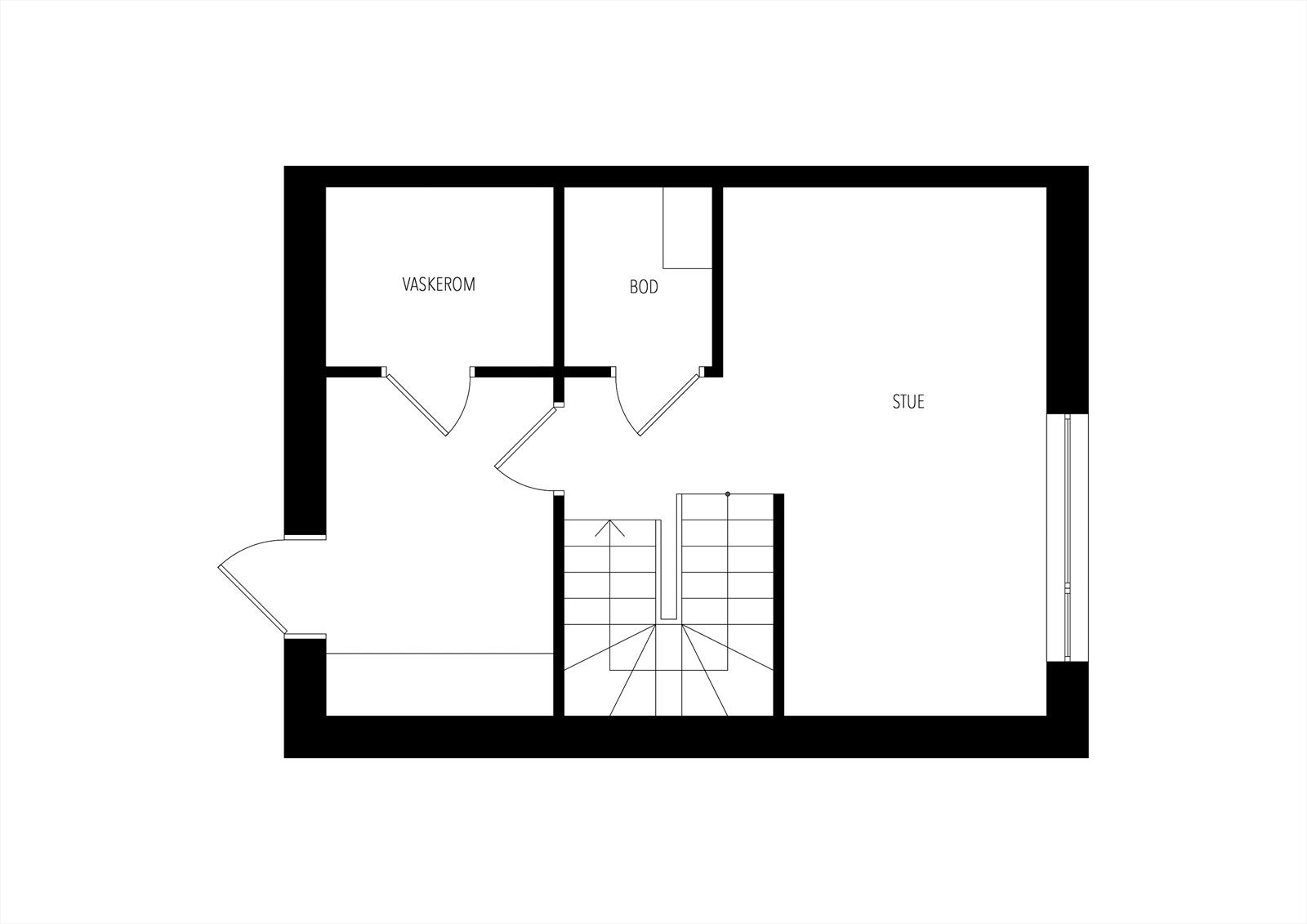 Plantegning u. etasje. Galleribilde