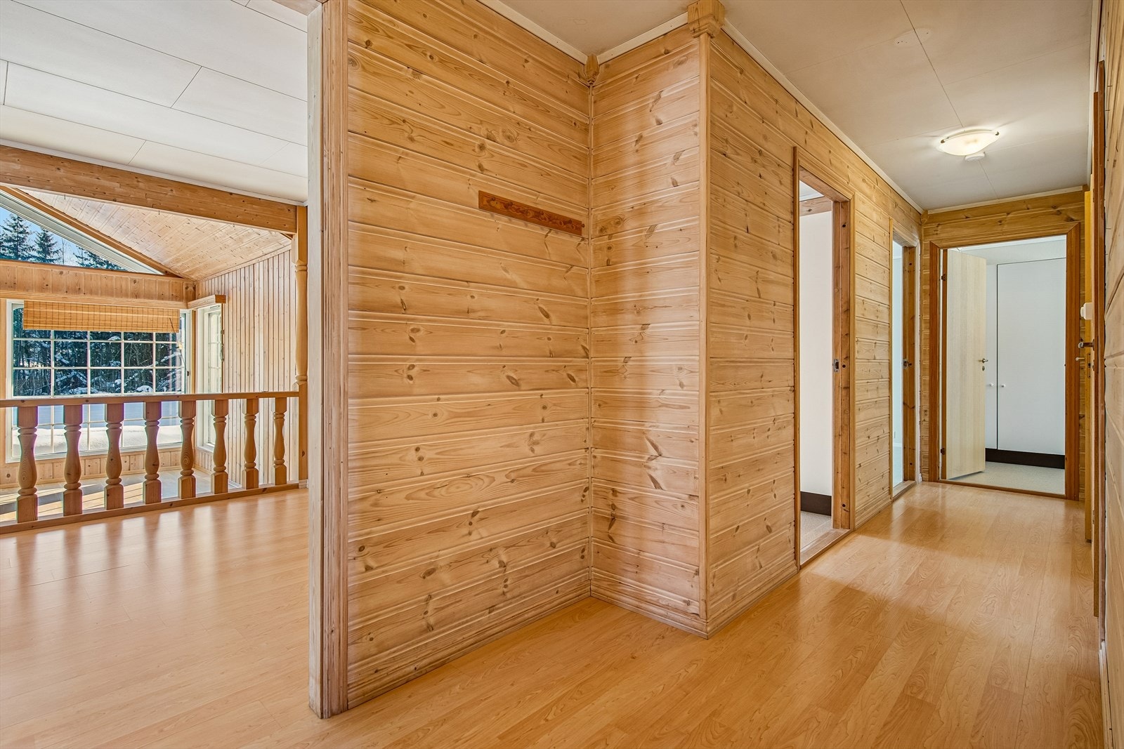 En gang forbinder oppholdsrommene med soveromsavdelingen. Galleribilde