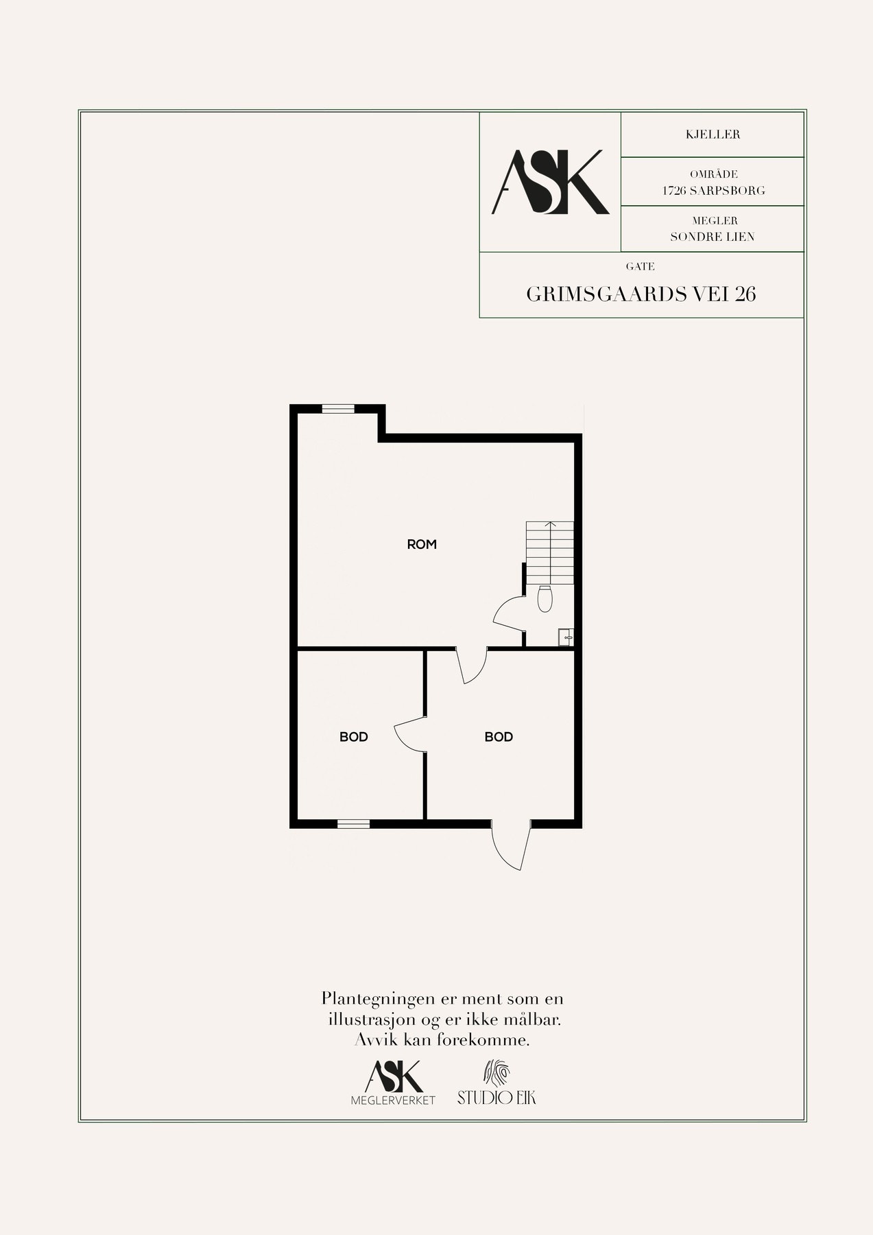 Plantegning kjeller Galleribilde