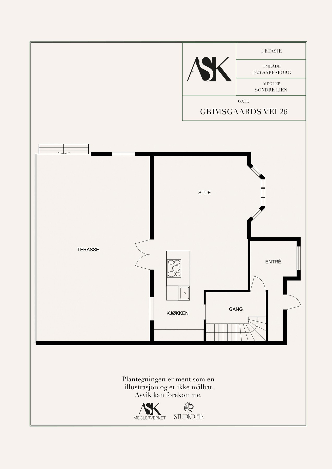 Plantegning 1. etasje. Galleribilde