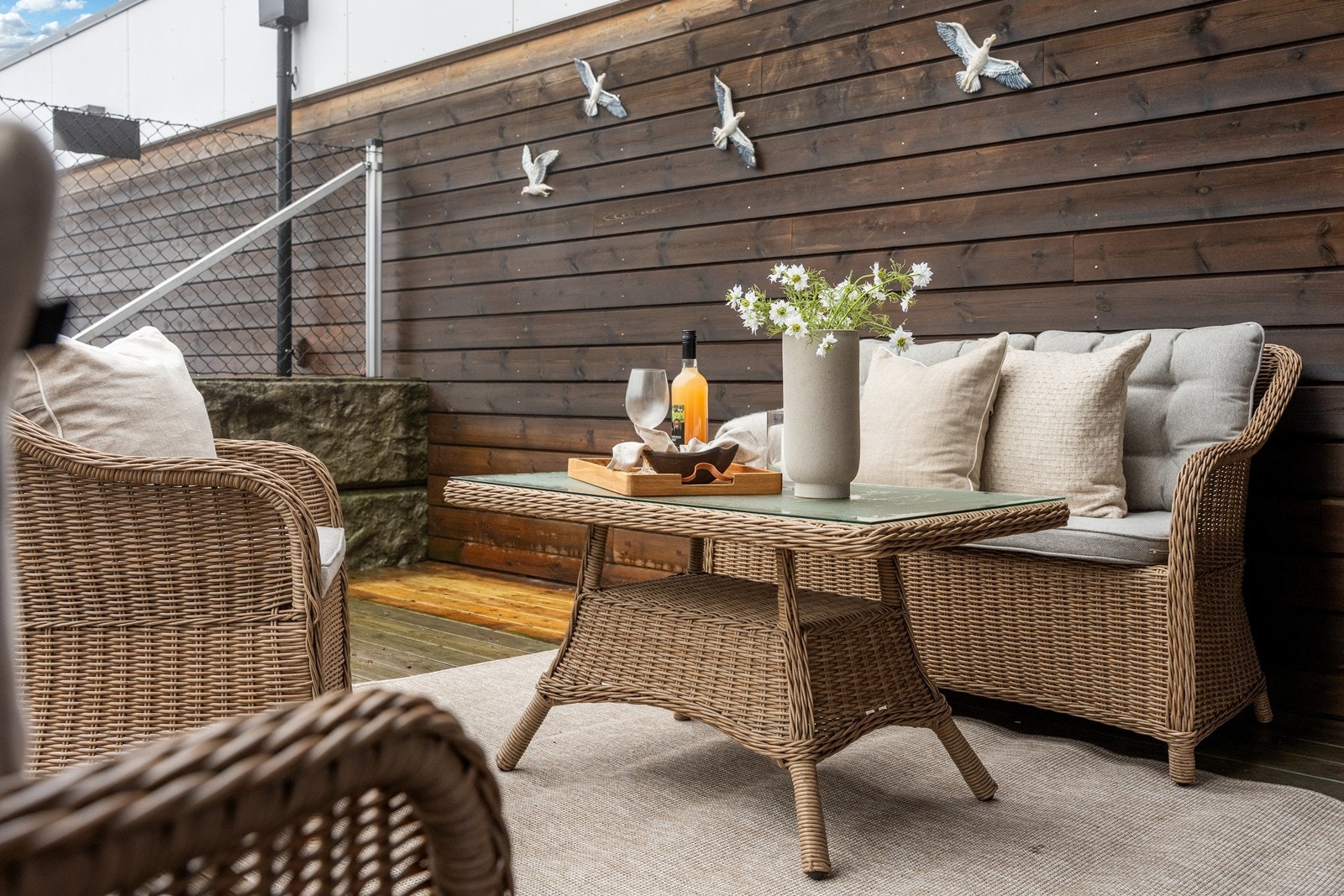 Terrassen er romslig. Galleribilde