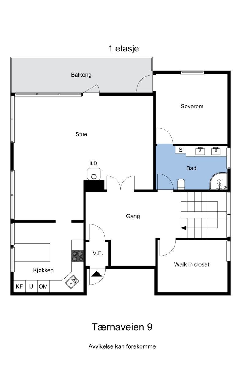 Før vi tar turen inn gjør vi oss kjent med plantegningen av første etasje. Galleribilde
